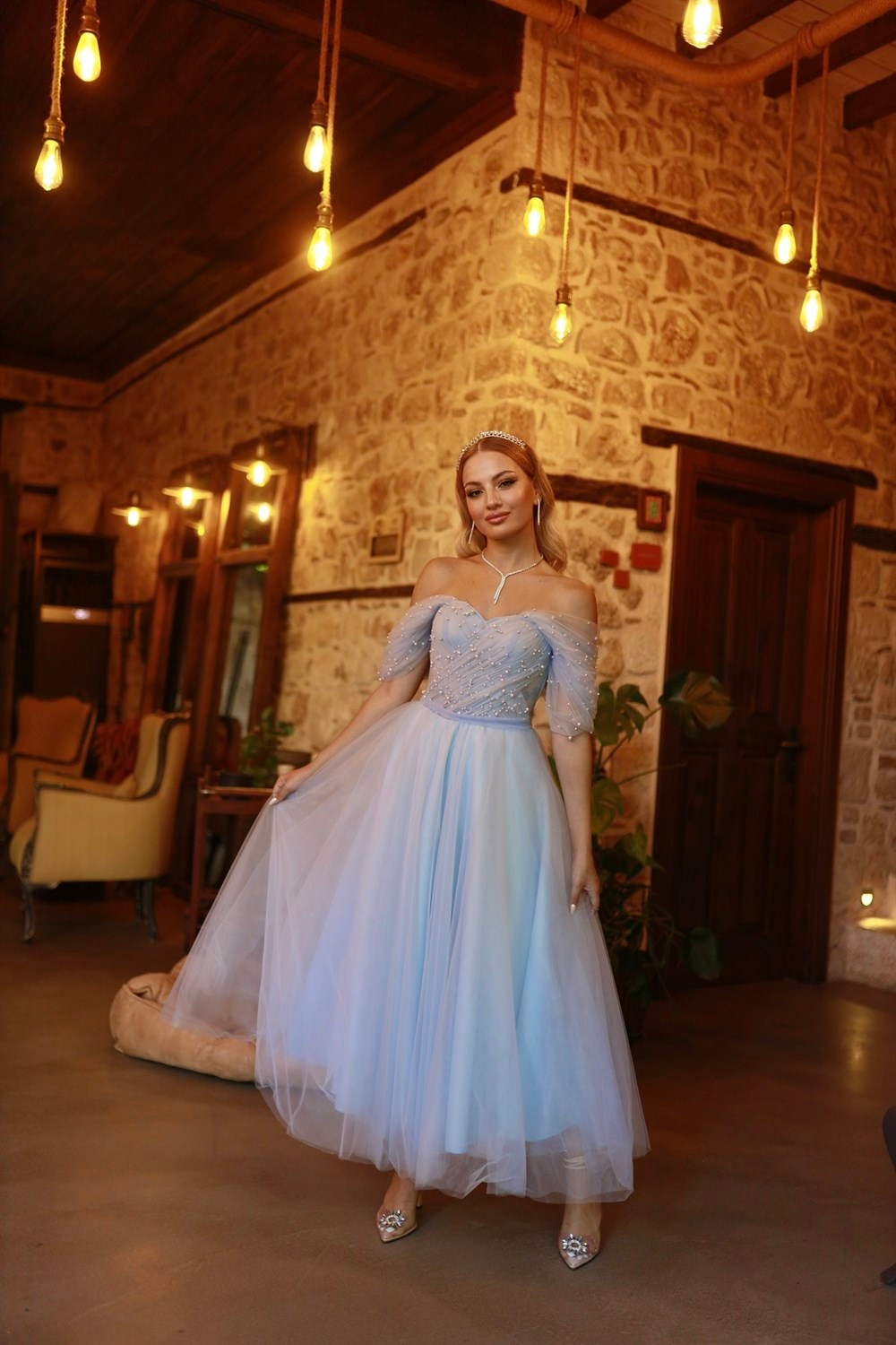 TheElsa | GİYİM | TAKI | Clara Bebek Mavi Özel Tasarım Abiye Tül Elbise#ÇOK SATANLARClara Bebek Mavi Özel Tasarım Abiye Tül Elbise