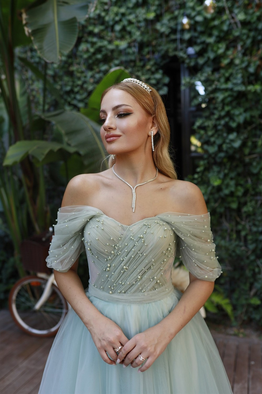 TheElsa | GİYİM | TAKI | Clara Mint Yeşil Özel Tasarım Abiye Tül Elbise#ÇOK SATANLARClara Mint Yeşil Özel Tasarım Abiye Tül Elbise