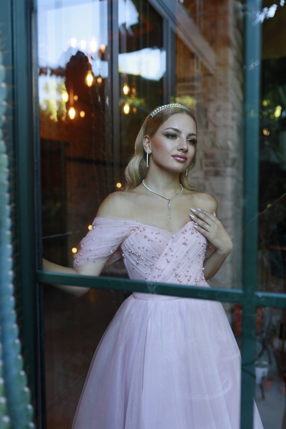 TheElsa | GİYİM | TAKI | Clara Pudra Pembe Özel Tasarım Abiye Tül ElbiseELBİSEClara Pudra Pembe Özel Tasarım Abiye Tül Elbise