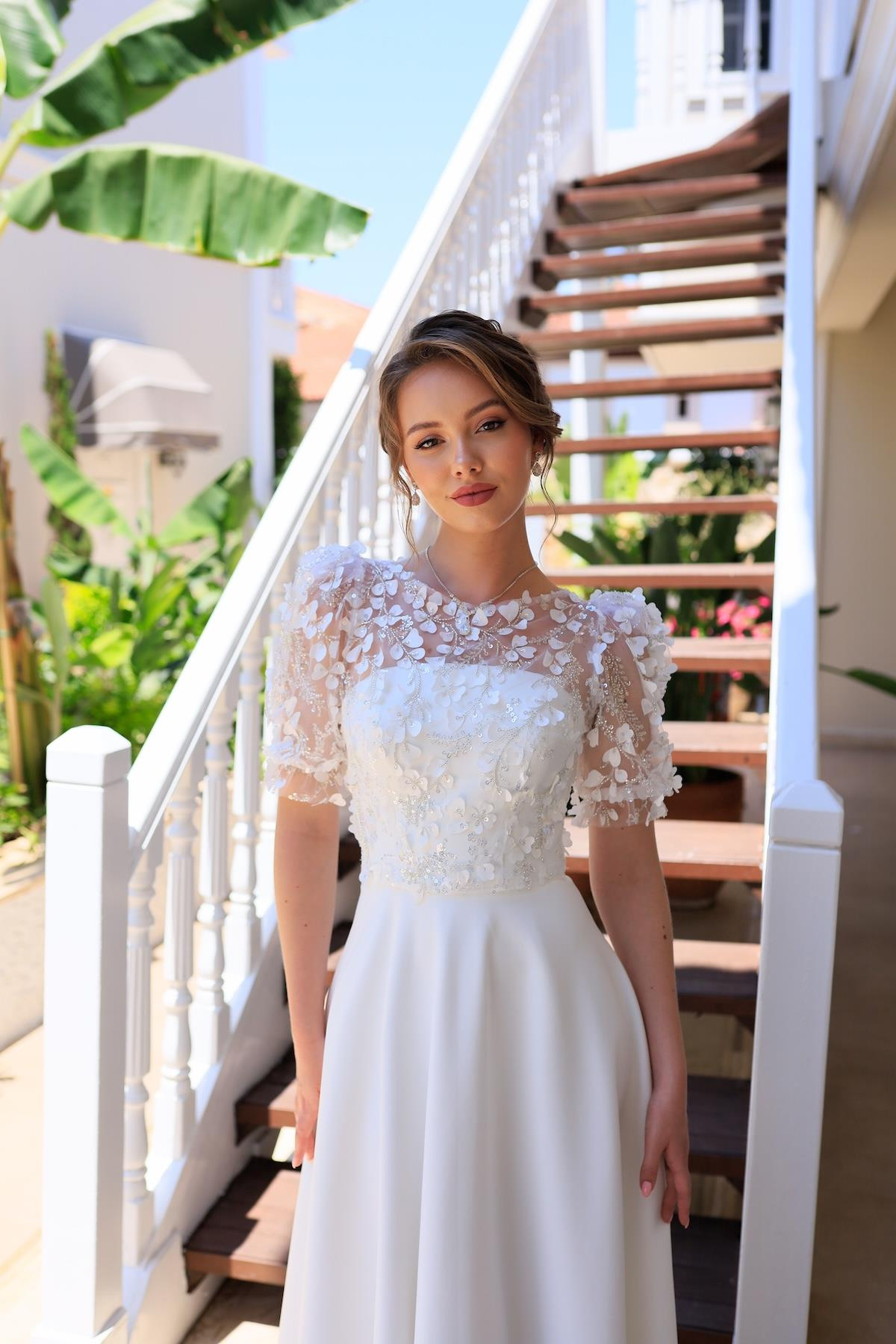 TheElsa | |Elena Princess White Special Design Lace Detailed Wedding Engagement DressBEYAZ ELBİSELERElena Princess White Special Design Lace Detailed Wedding Engagement Dress