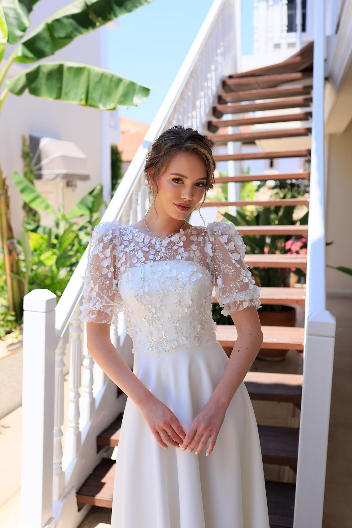 TheElsa | |Elena Princess White Special Design Lace Detailed Wedding Engagement DressBEYAZ ELBİSELERElena Princess White Special Design Lace Detailed Wedding Engagement Dress