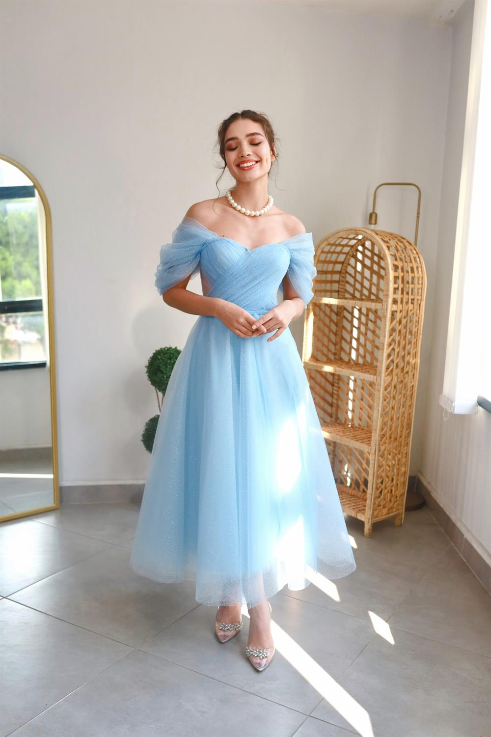 TheElsa | GİYİM | TAKI | Henna Simli Pudra Pembe Özel Tasarım Abiye Tül ElbiseÖZEL ÜRETİM ELBİSEHenna Simli Bebek Mavi Özel Tasarım Abiye Tül Elbise