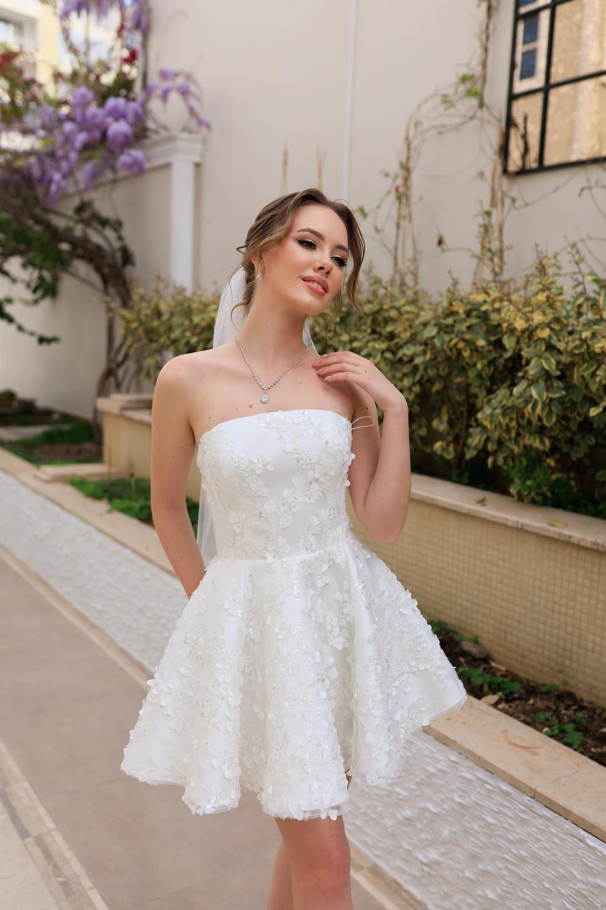 TheElsa | AFTER | Lavinya Mini Dantel After Tasarım ElbiseAFTER KOLEKSİYONULavinya Mini Dantel After Parti Tasarım Elbise