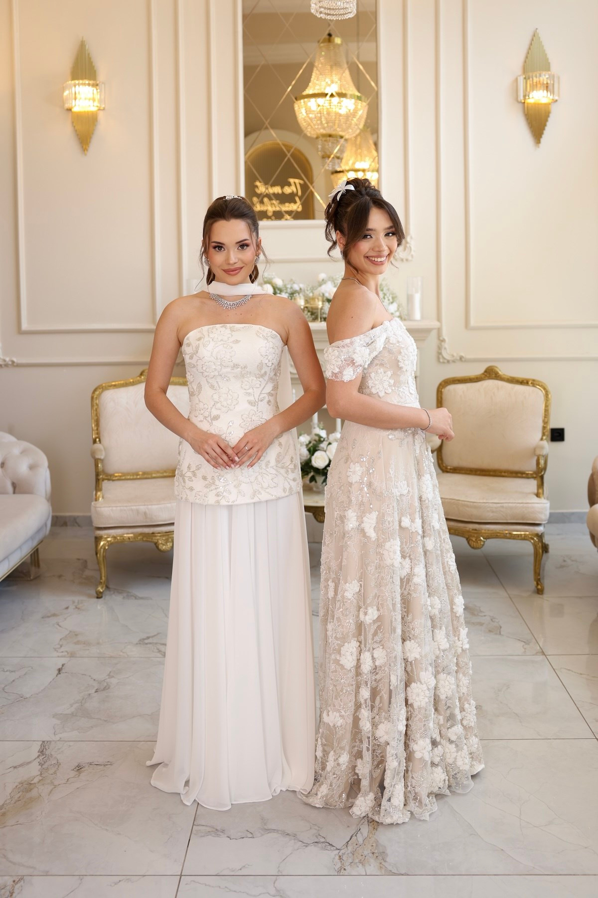 TheElsa | Lidya Kalina Şifon Korse Etek Beyaz BEYAZ ELBİSELERLidya Kalina Şifon Korse Etek Beyaz Nikah Nişan Elbise