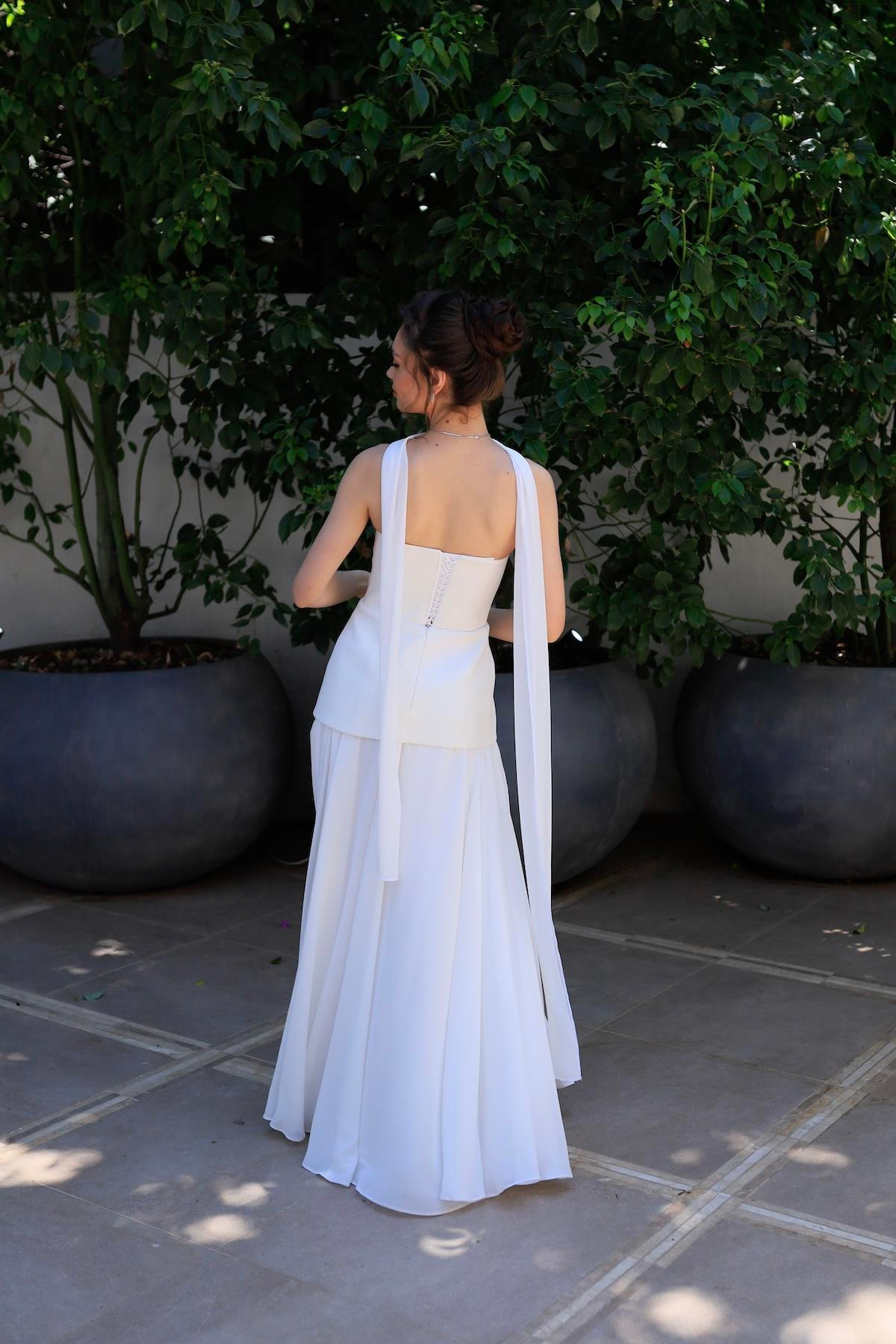 TheElsa | LİDYAÖZEL ÜRETİM ELBİSELidya Şifon Tasarım Nikah Nişan Elbisesi