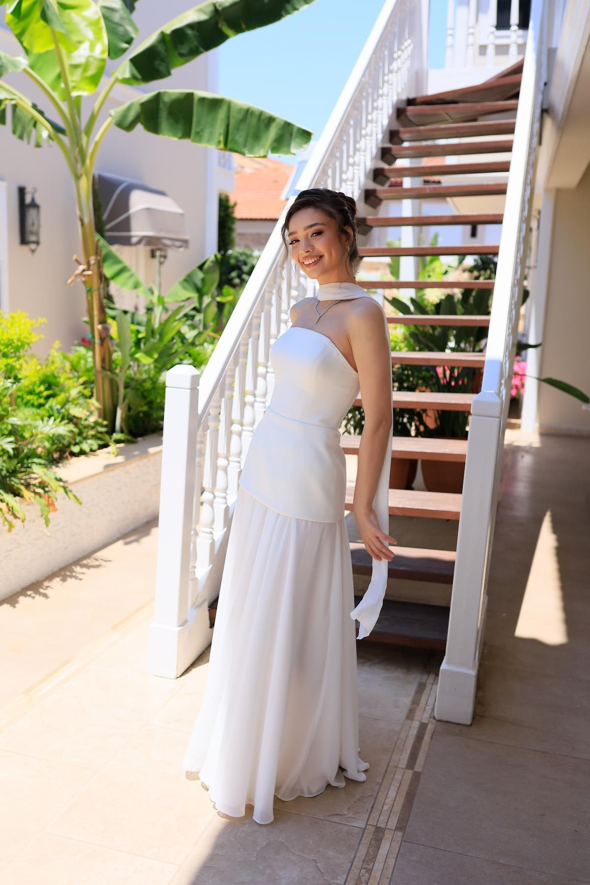 TheElsa | LİDYAÖZEL ÜRETİM ELBİSELidya Şifon Tasarım Nikah Nişan Elbisesi