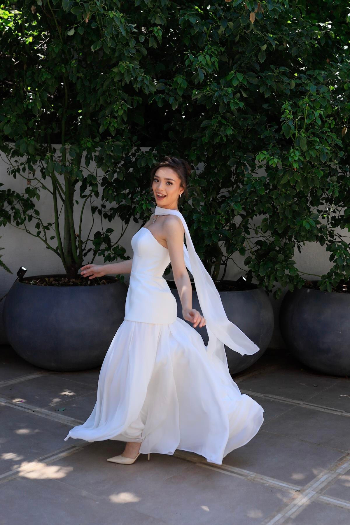 TheElsa | LİDYAÖZEL ÜRETİM ELBİSELidya Şifon Tasarım Nikah Nişan Elbisesi
