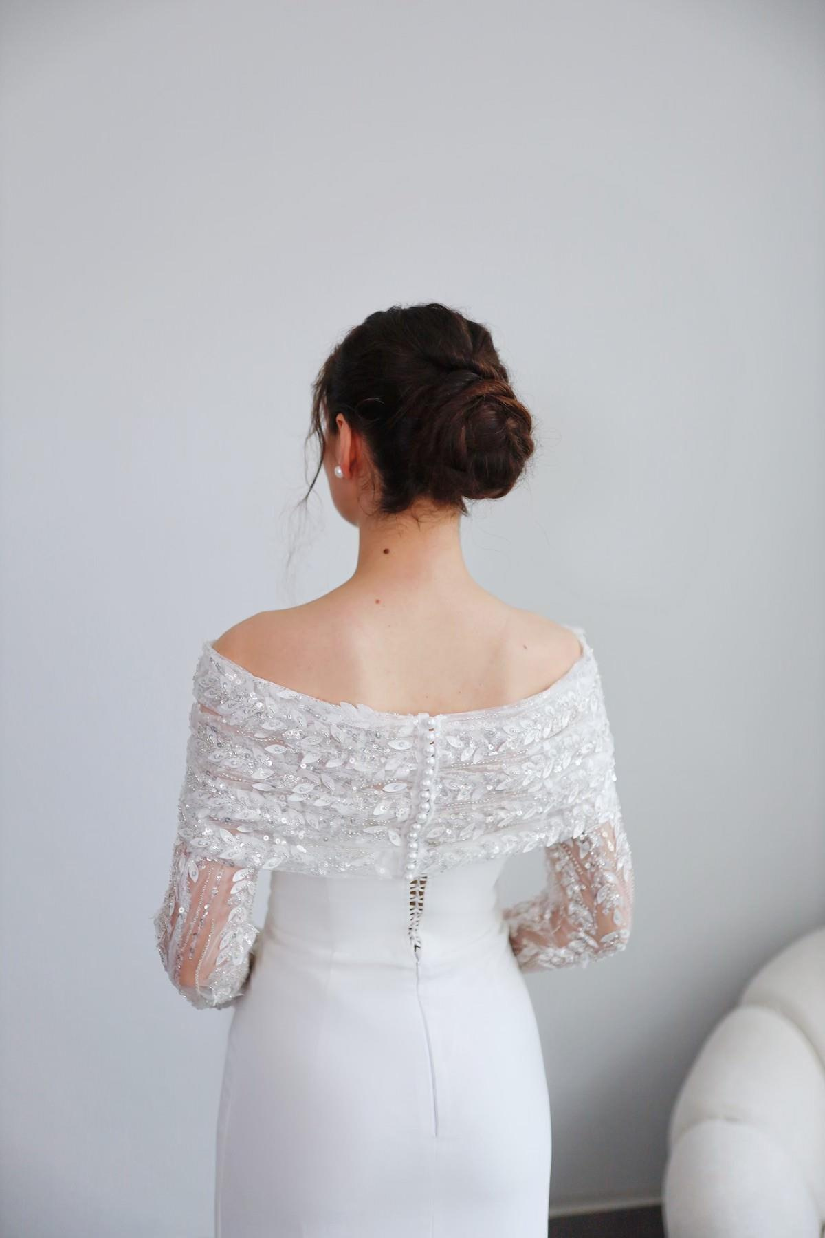 TheElsa | Personalized Evening Dress | Linda White Special Design Lace Detailed Pencil Wedding Engagement DressÖZEL ÜRETİM ELBİSELinda White Special Design Lace Detailed Pencil Wedding Engagement Dress