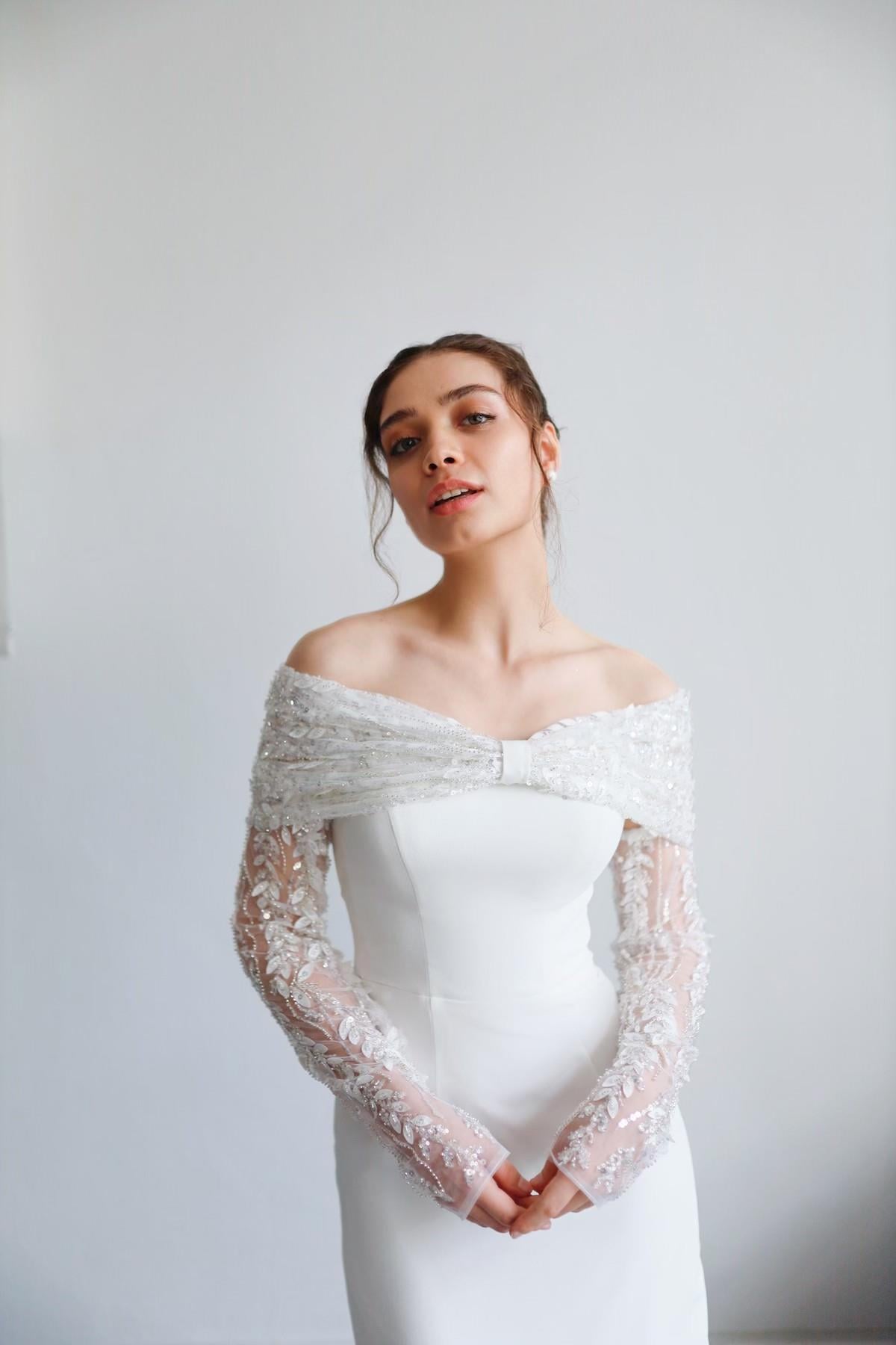 TheElsa | Personalized Evening Dress | Linda White Special Design Lace Detailed Pencil Wedding Engagement DressÖZEL ÜRETİM ELBİSELinda White Special Design Lace Detailed Pencil Wedding Engagement Dress