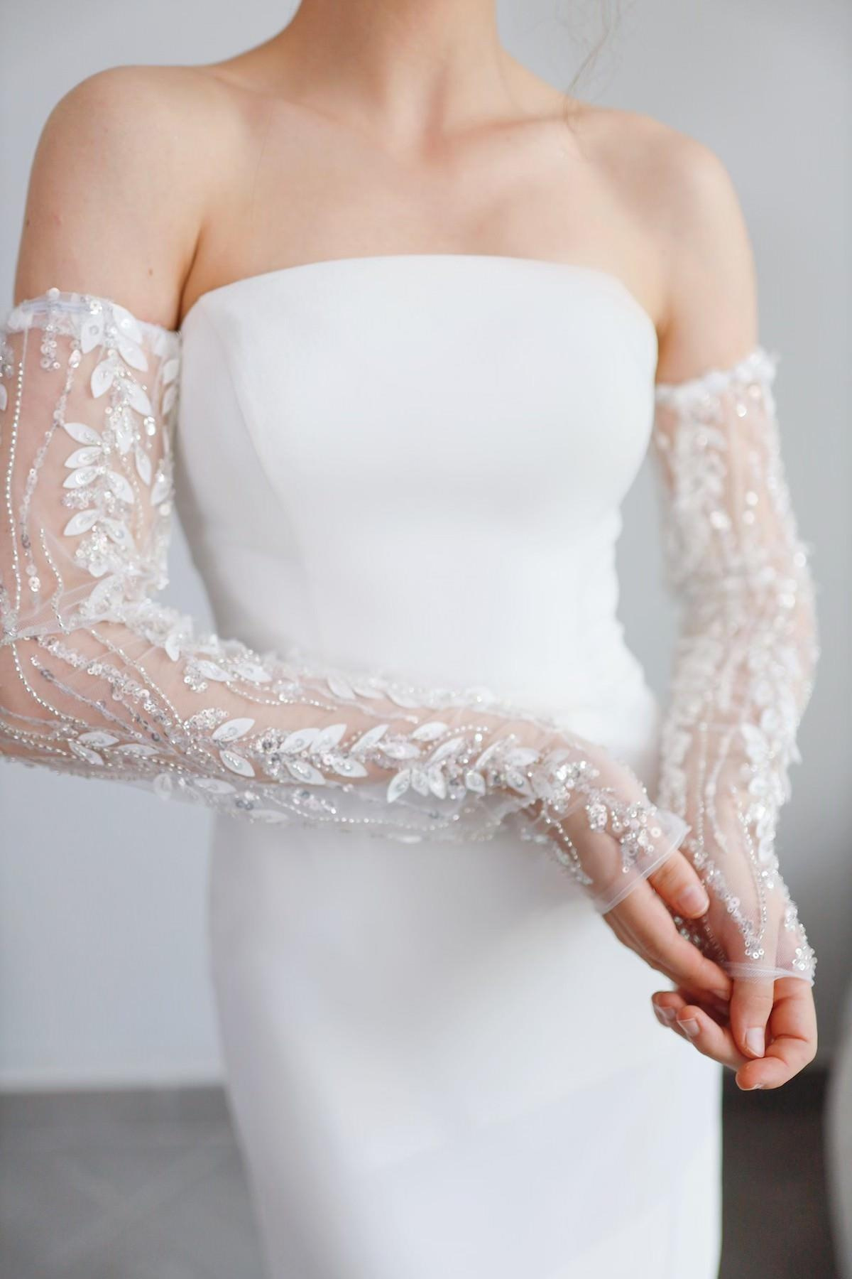 TheElsa | Personalized Evening Dress | Linda White Special Design Lace Detailed Pencil Wedding Engagement DressÖZEL ÜRETİM ELBİSELinda White Special Design Lace Detailed Pencil Wedding Engagement Dress