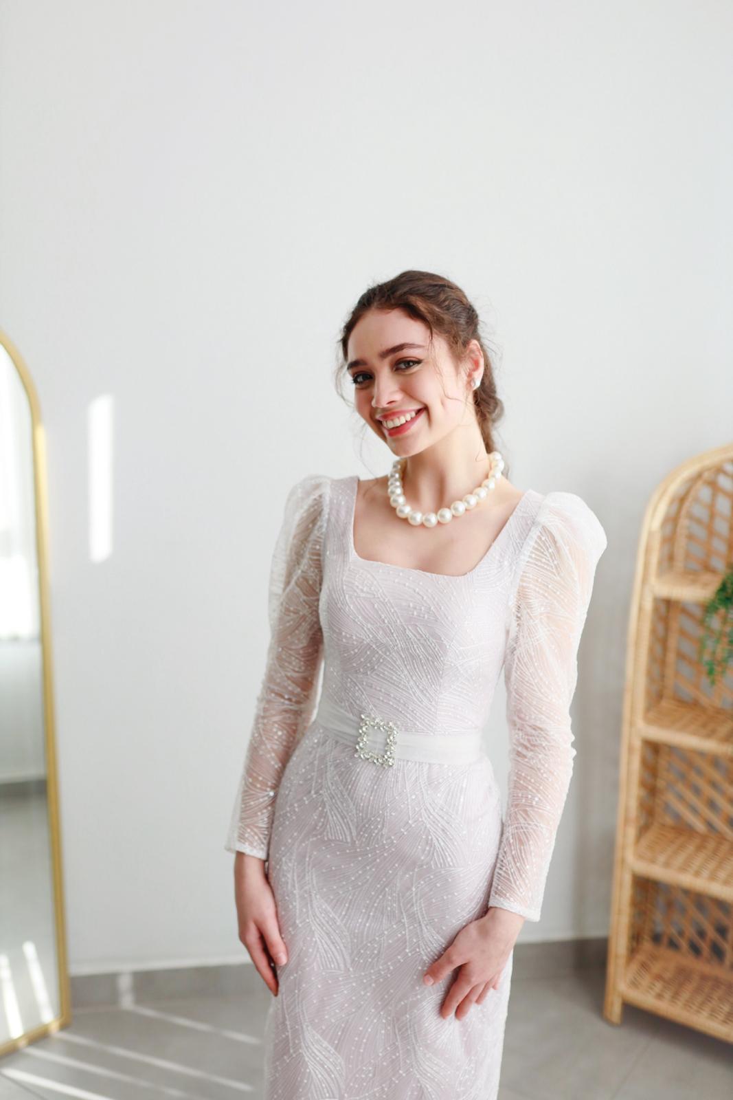 TheElsa | Kişiye Özel Üretim Abiye Elbise | Melinda Beyaz Pudra Dantel Özel Tasarım Abiye ElbiseDANTEL ELBİSELERMelinda Beyaz Pudra Dantel Özel Tasarım Abiye Elbise
