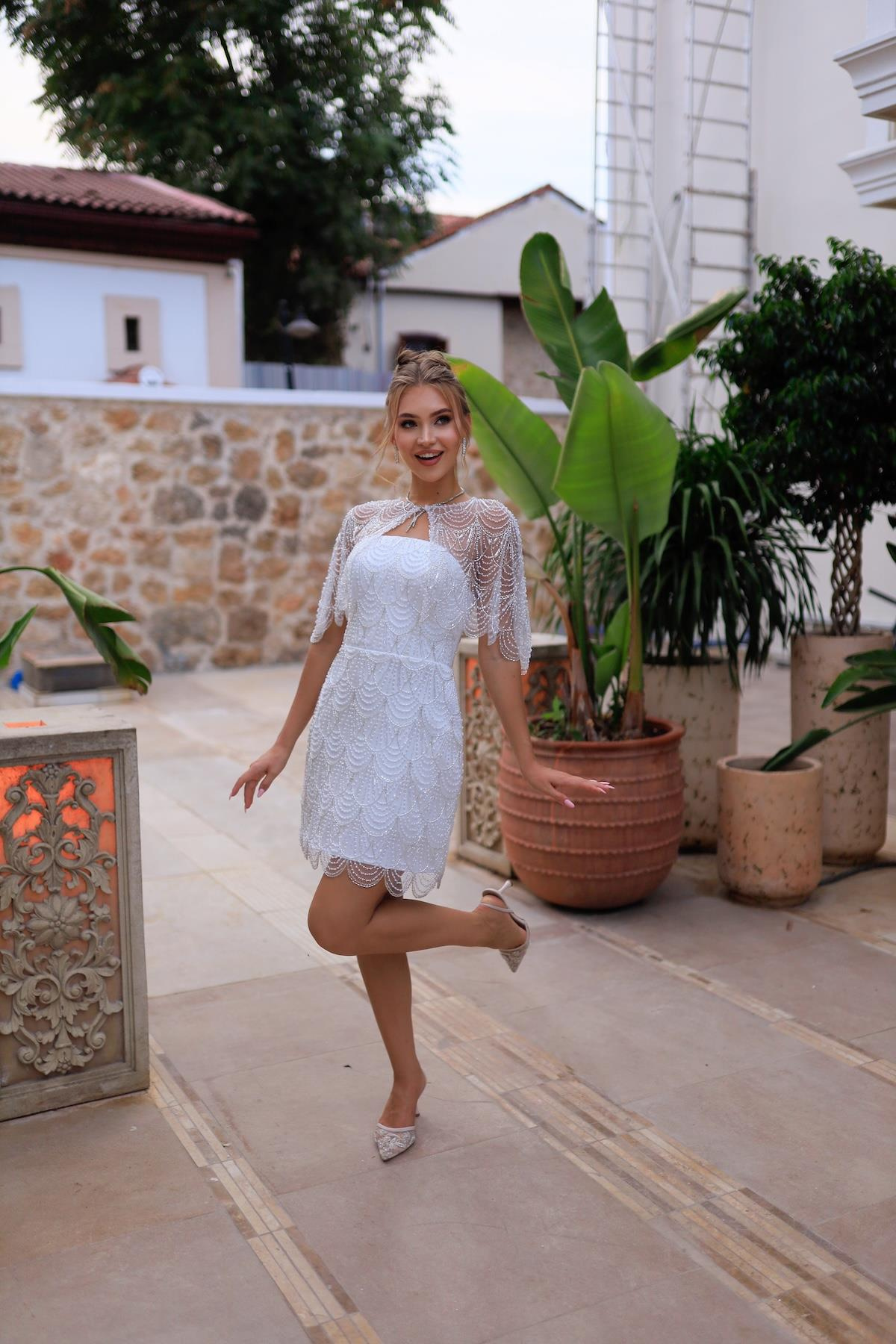 TheElsa | MONICA AFTERAFTER KOLEKSİYONUMonica Mini Dantel After Parti Tasarım Elbise