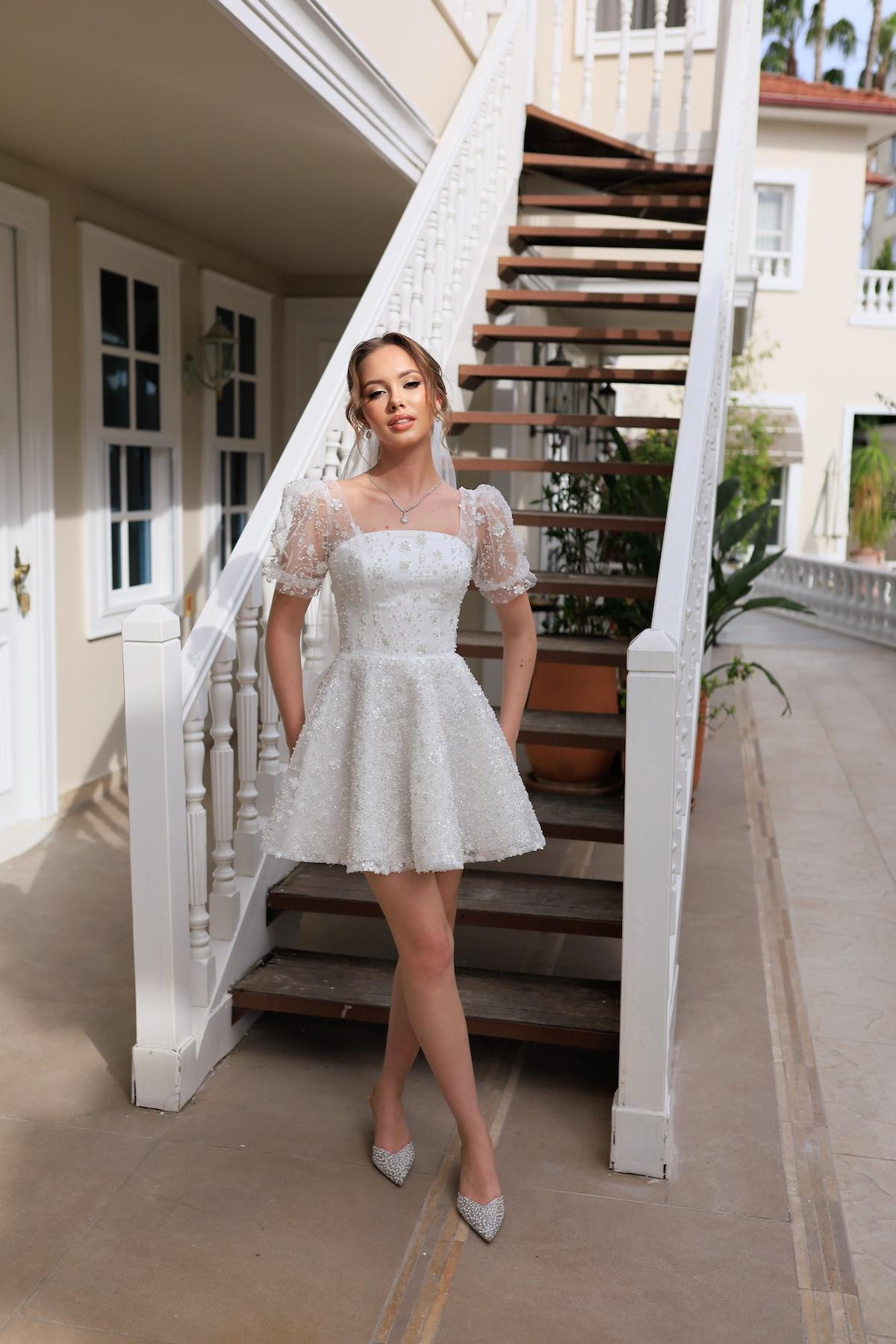 TheElsa | AFTER | Olivya Mini Dantel After Tasarım ElbiseAFTER KOLEKSİYONUOlivya Mini Dantel After Parti Tasarım Elbise
