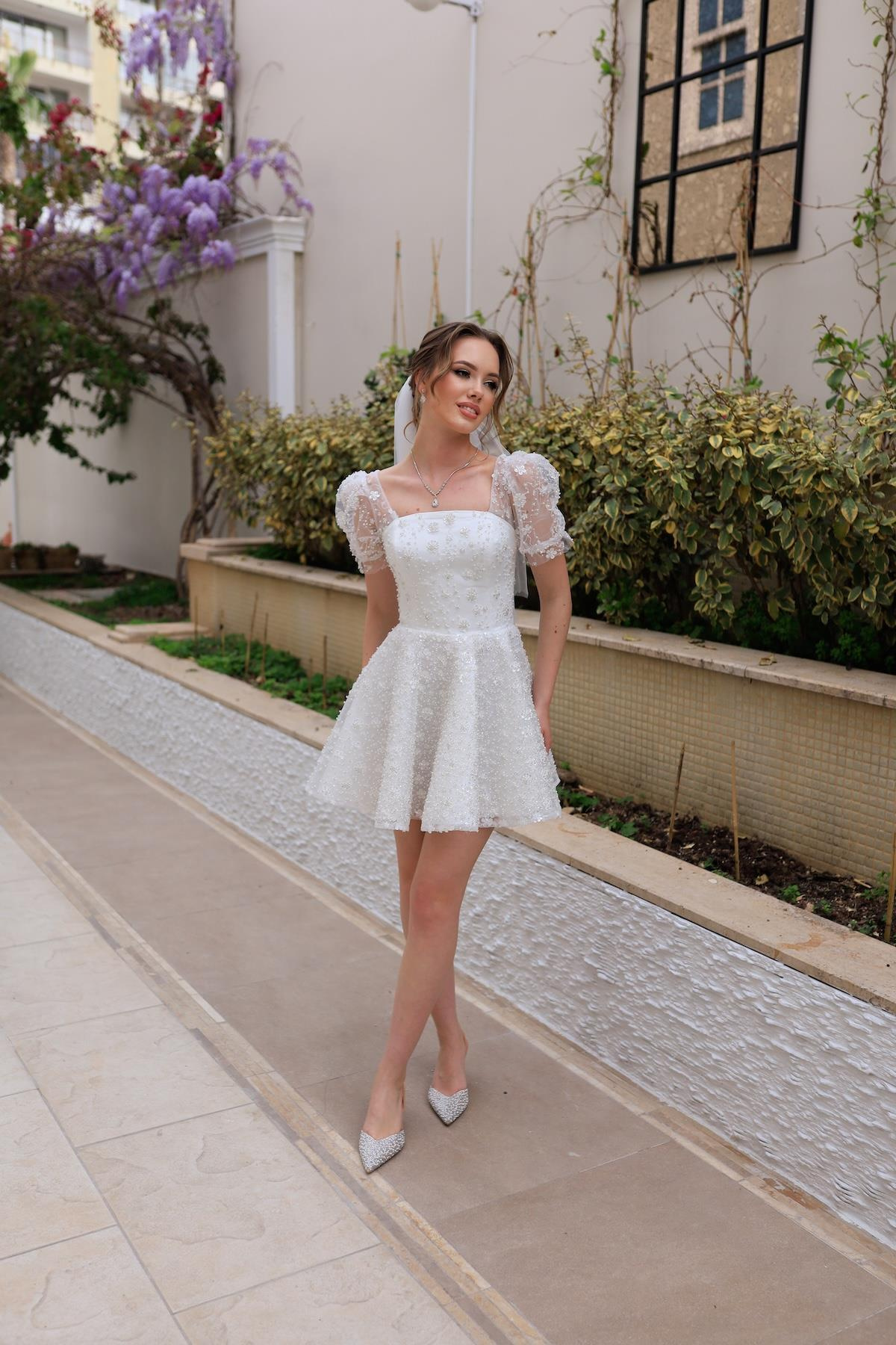 TheElsa | AFTER | Olivya Mini Dantel After Tasarım ElbiseAFTER KOLEKSİYONUOlivya Mini Dantel After Parti Tasarım Elbise
