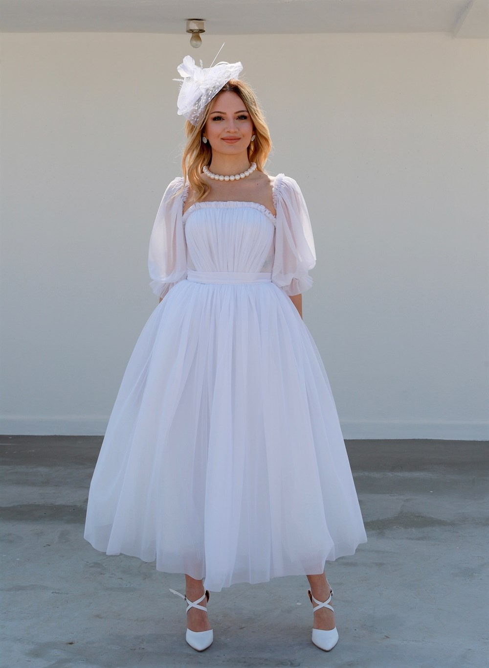 TheElsa | GİYİM | TAKI | Pera Beyaz Özel Tasarım Simli Tül Nikah ElbisesiELBİSEPera Beyaz Özel Tasarım Simli Tül Nikah Elbisesi