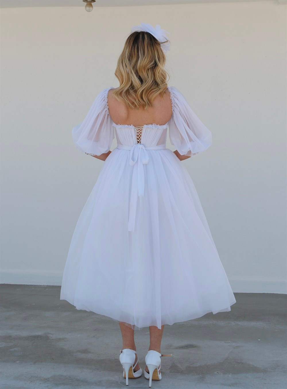 TheElsa | GİYİM | TAKI | Pera Beyaz Özel Tasarım Simli Tül Nikah ElbisesiELBİSEPera Beyaz Özel Tasarım Simli Tül Nikah Elbisesi