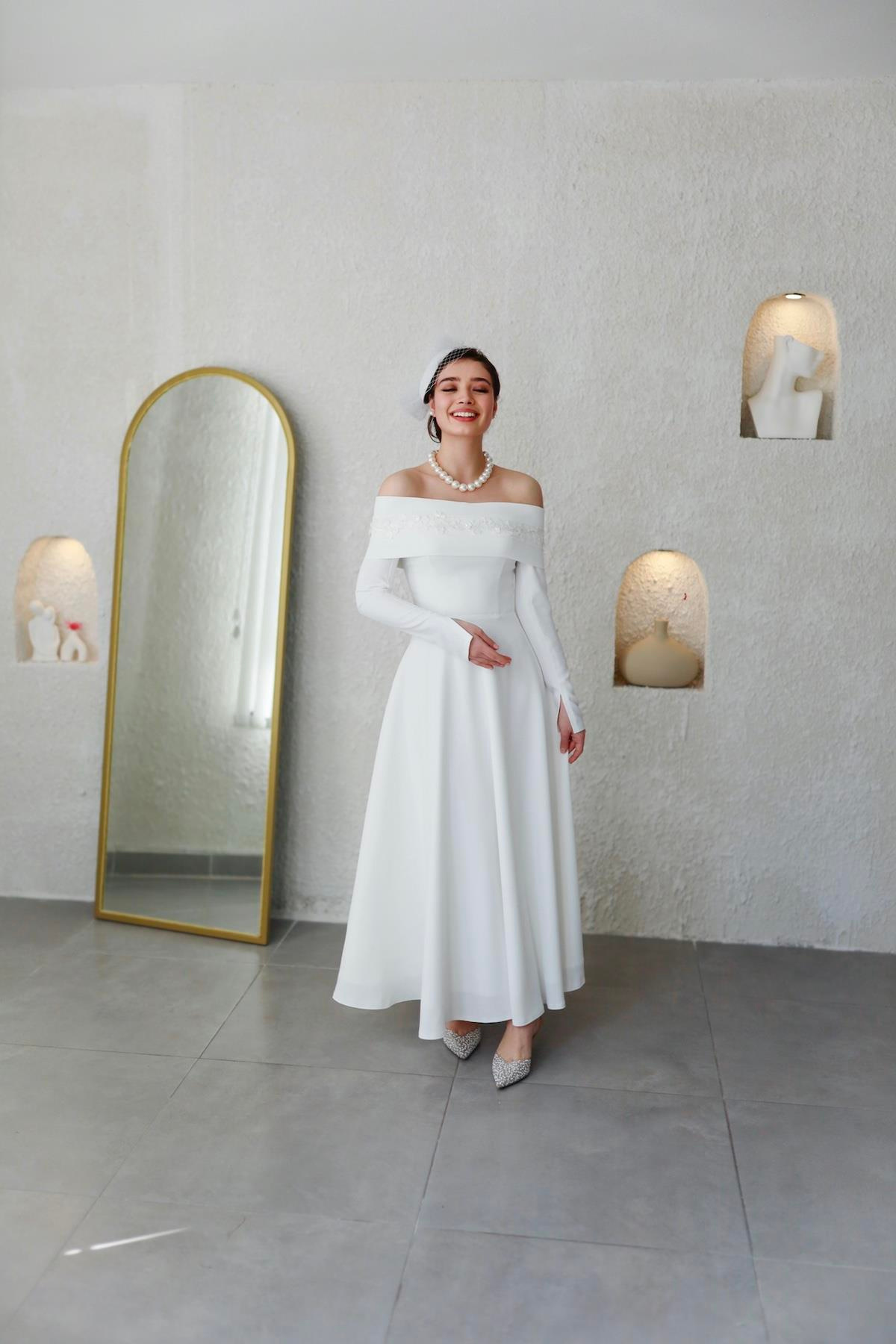TheElsa | Kişiye Özel Üretim Abiye Elbiseler | Prenses Leyla Beyaz Özel Tasarım Dantel Abiye ElbiseBEYAZ ELBİSELERPrenses Leyla Beyaz Özel Tasarım Dantel Abiye Elbise