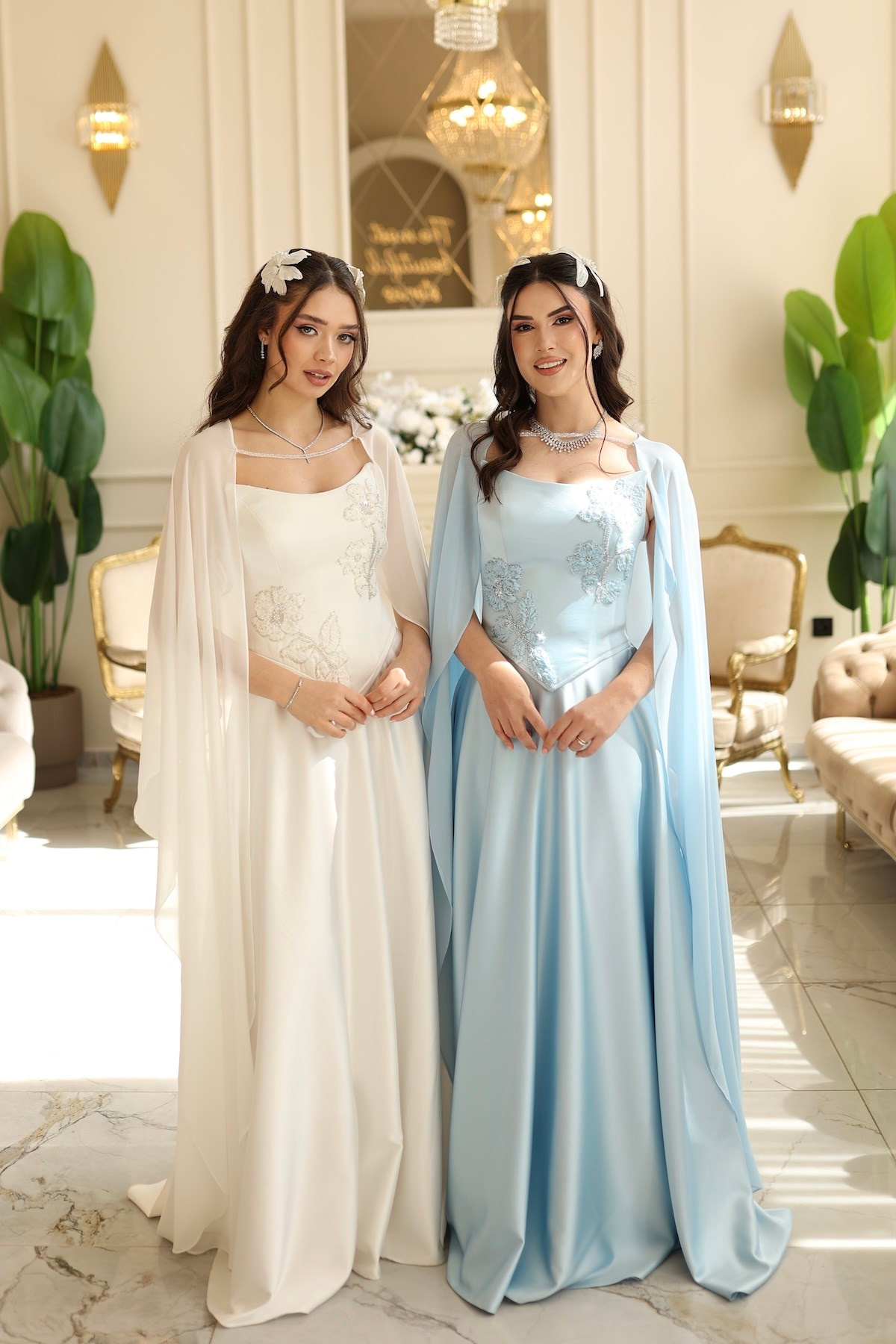 TheElsa | Serena Beyaz Prenses Şifon ŞalSADE ELBİSELERSerena Beyaz Prenses Şifon Şal Korseli Uzun Saten Nişan Davet Elbisesi