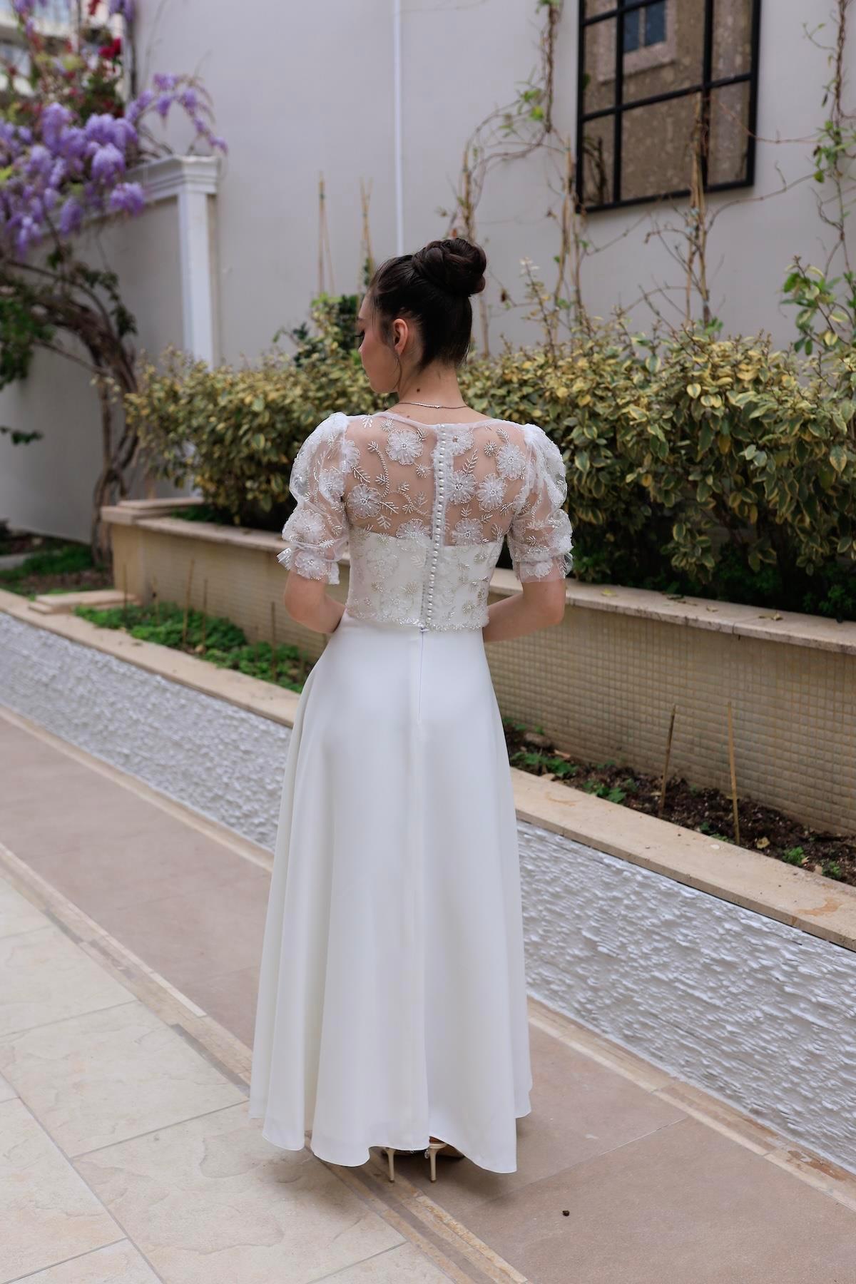 TheElsa | | Sienna Prenses Beyaz Özel Tasarım Dantel Detaylı Nikah Nişan ElbisesiDANTEL ELBİSELERSienna Prenses Beyaz Özel Tasarım Dantel Detaylı Nikah Nişan Elbisesi