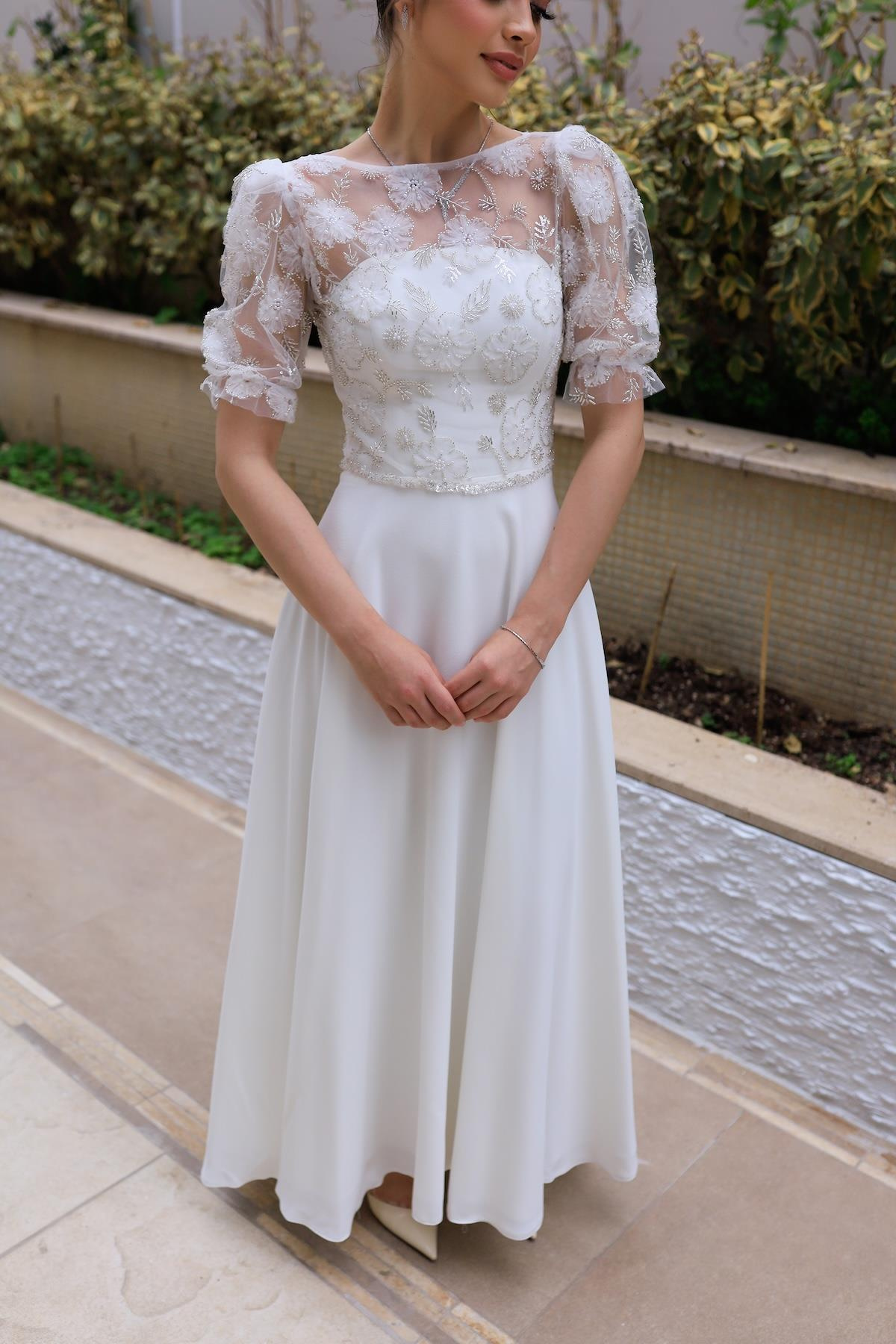 TheElsa | | Sienna Prenses Beyaz Özel Tasarım Dantel Detaylı Nikah Nişan ElbisesiDANTEL ELBİSELERSienna Prenses Beyaz Özel Tasarım Dantel Detaylı Nikah Nişan Elbisesi