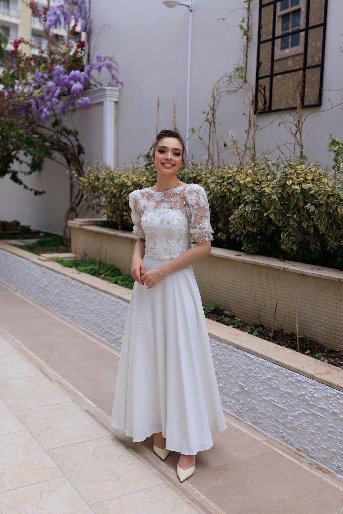 TheElsa | | Sienna Prenses Beyaz Özel Tasarım Dantel Detaylı Nikah Nişan ElbisesiDANTEL ELBİSELERSienna Prenses Beyaz Özel Tasarım Dantel Detaylı Nikah Nişan Elbisesi