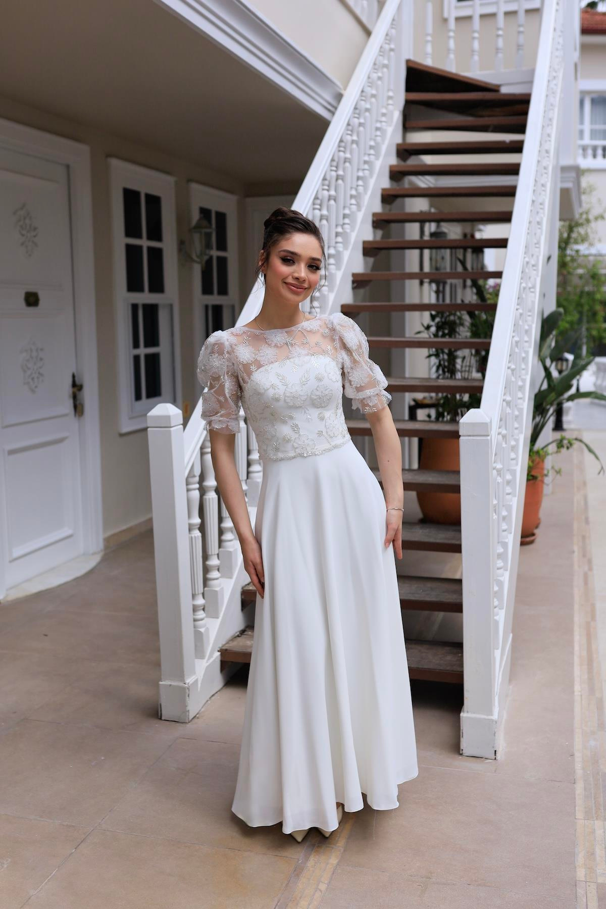 TheElsa | | Sienna Prenses Beyaz Özel Tasarım Dantel Detaylı Nikah Nişan ElbisesiDANTEL ELBİSELERSienna Prenses Beyaz Özel Tasarım Dantel Detaylı Nikah Nişan Elbisesi