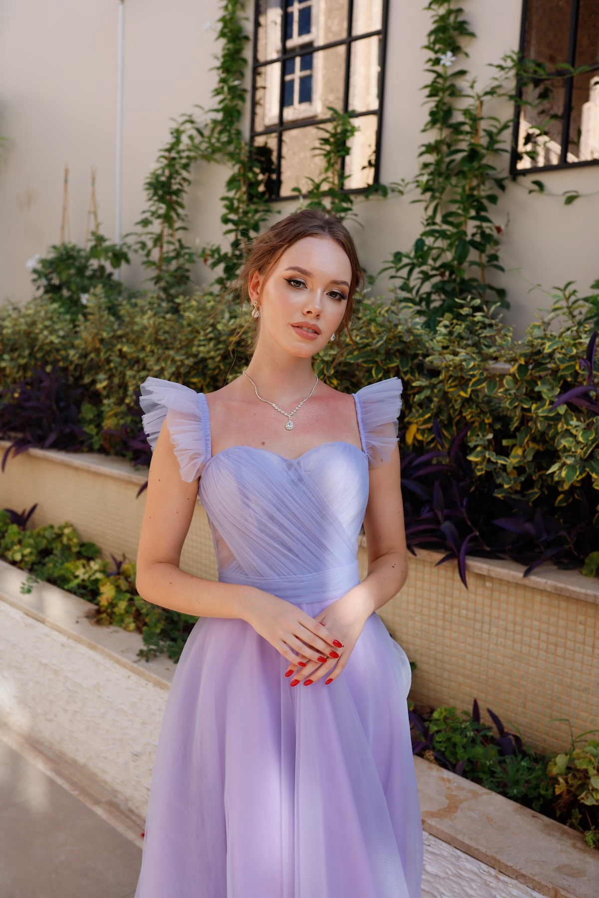 TheElsa | Kişiye Özel Üretim Abiye Elbise | Sofia Lila Özel Tasarım Abiye Tül ElbiseÖZEL ÜRETİM TASARIM ELBİSELERSofia Lila Özel Tasarım Abiye Tül Elbise