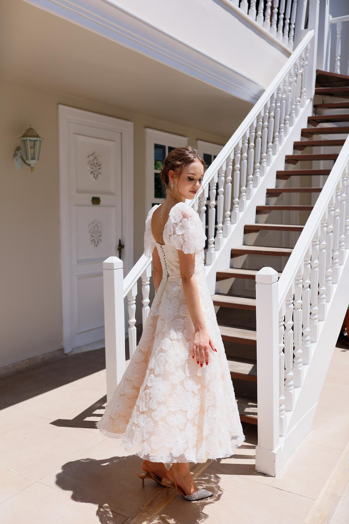TheElsa | Kişiye Özel Üretim Abiye Elbise | Vasilisa Beyaz Dantel Özel Tasarım Abiye ElbiseÖZEL ÜRETİM ELBİSEVasilisa White Lace Special Design Evening Dress