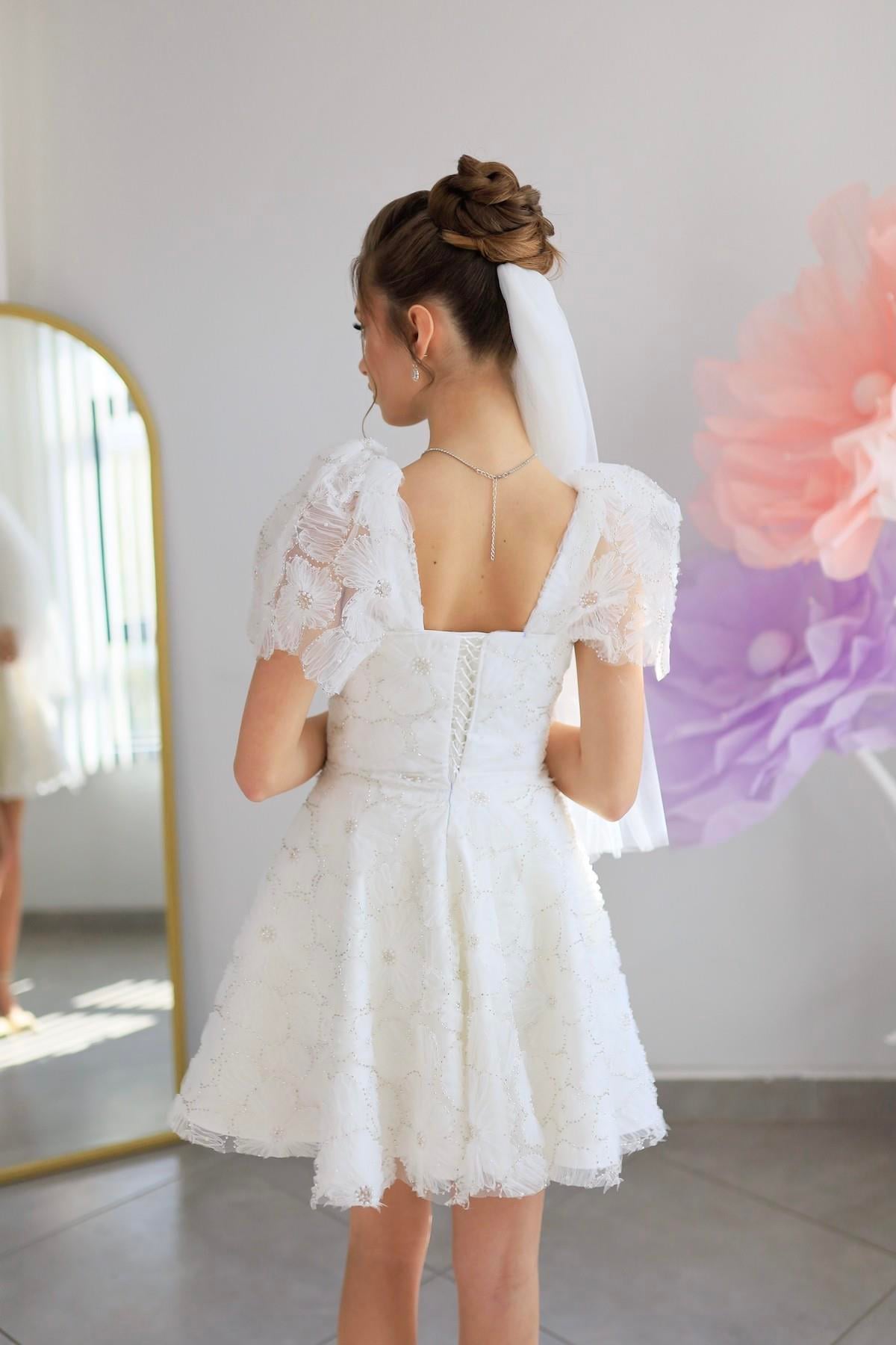 TheElsa | AFTER | Vasilisa Mini Dantel After Parti Tasarım ElbiseAFTER KOLEKSİYONUVasilisa Mini Dantel After Parti Tasarım Elbise