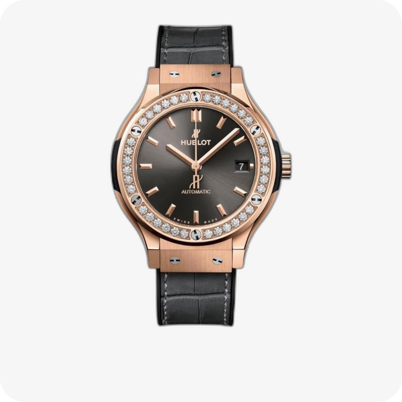 Hublot Classic Fusion King Gold Diamonds Racing Grey