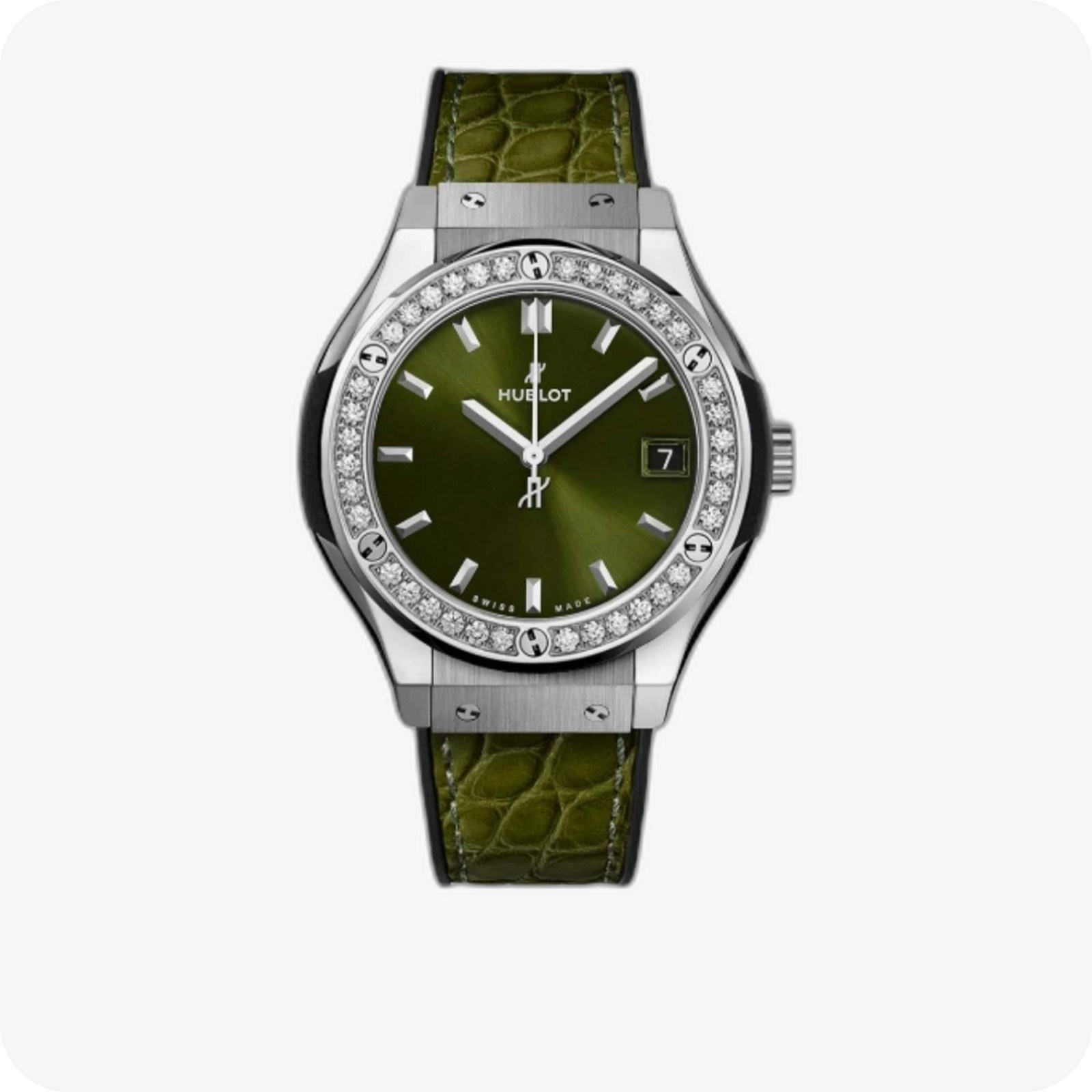 Hublot Classic Fusion Titanyum Green Diamonds