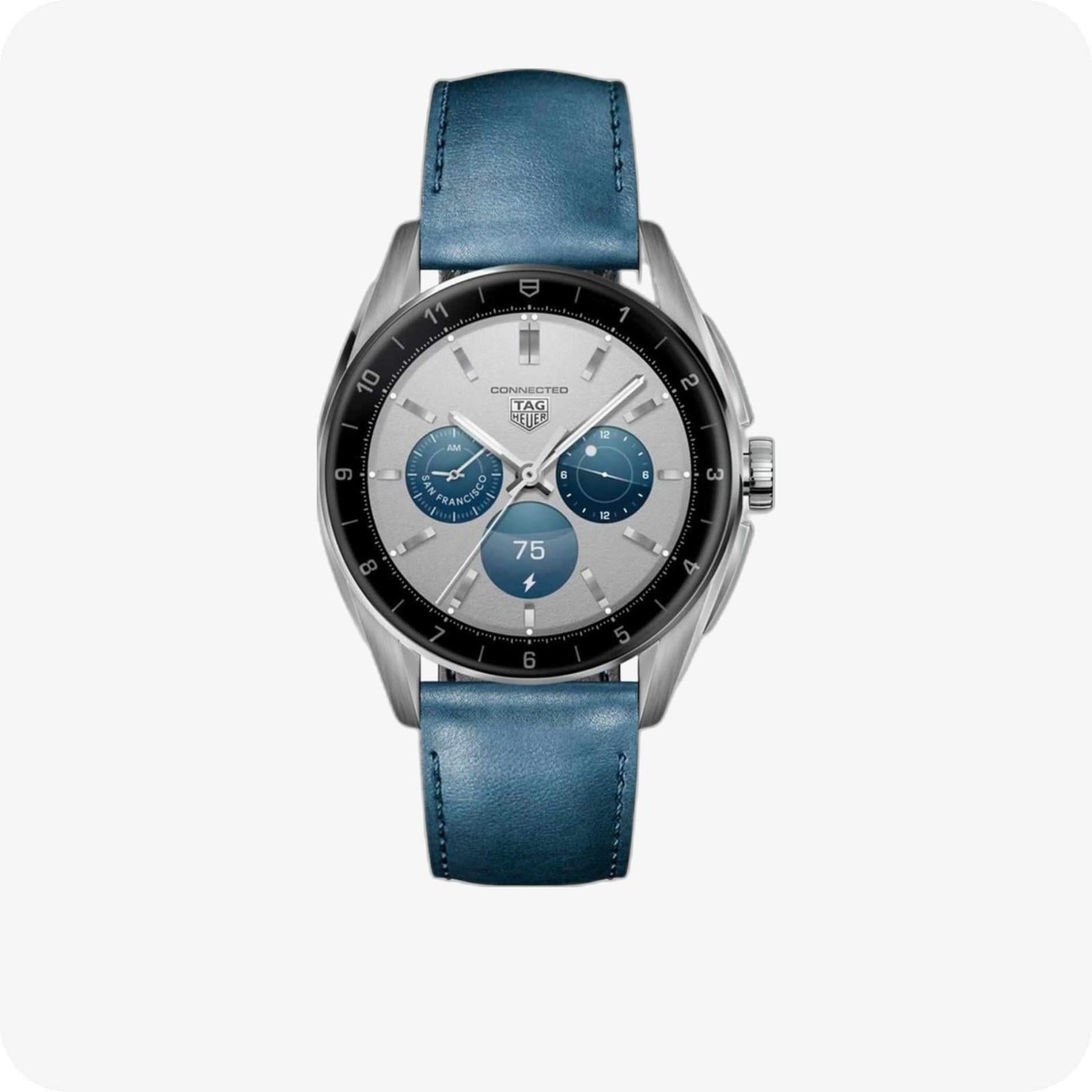 TAG Heuer Connected TAG Heuer Connected Calibre E4 Metallic Blue Leather