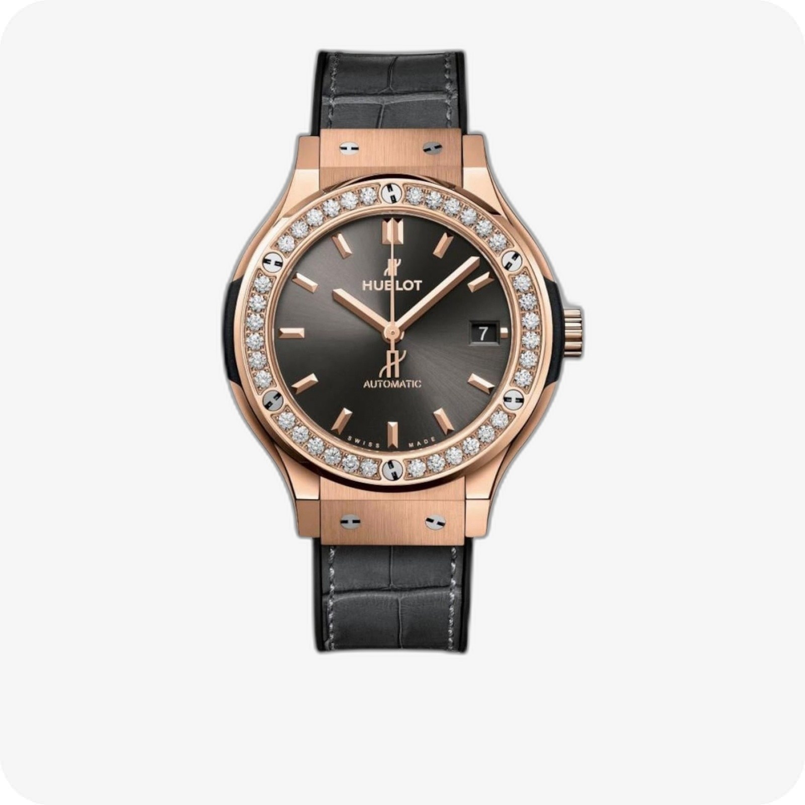 Hublot Classic Fusion King Gold Diamonds Racing Grey