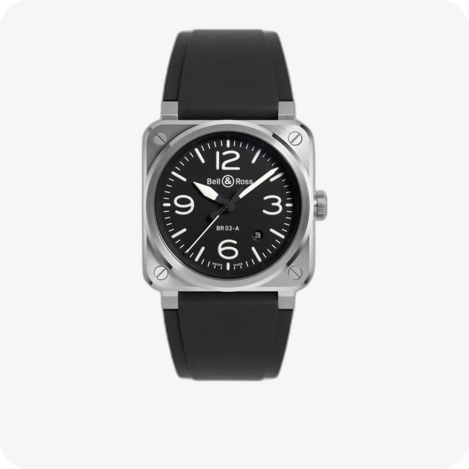 Bell & Ross Instruments BR 03 AUTO BLACK STEEL