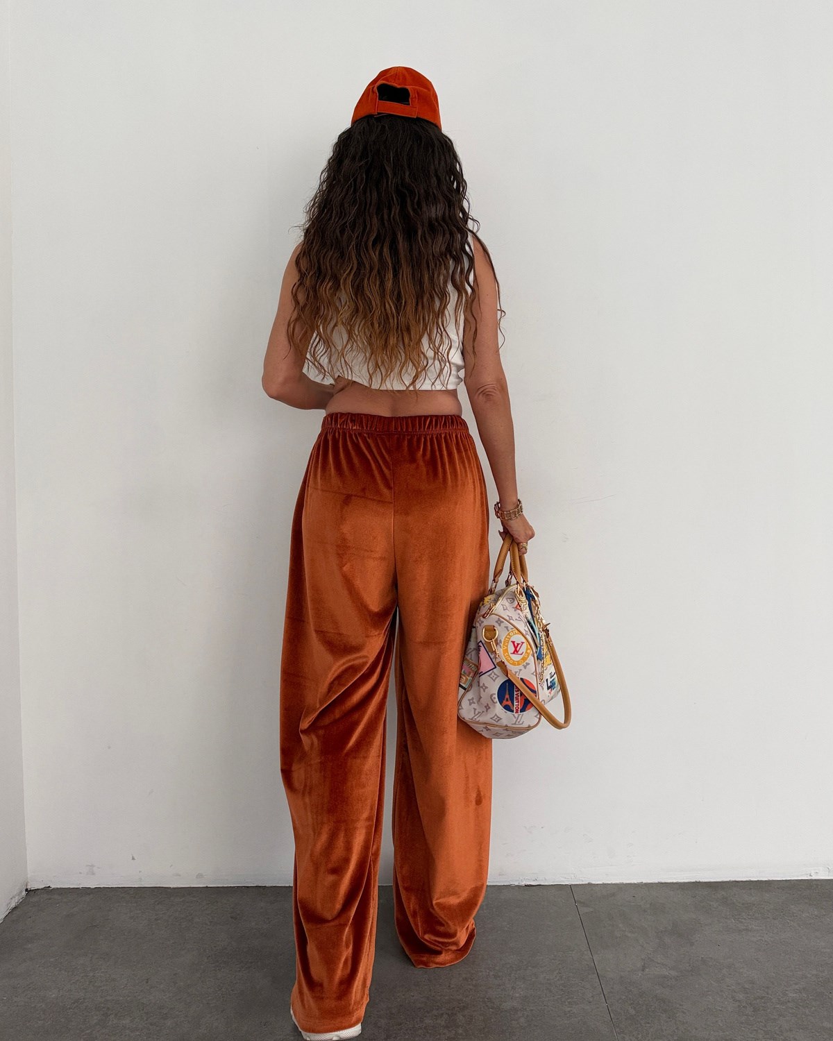 Alvin Kadife Pantolon Bronz