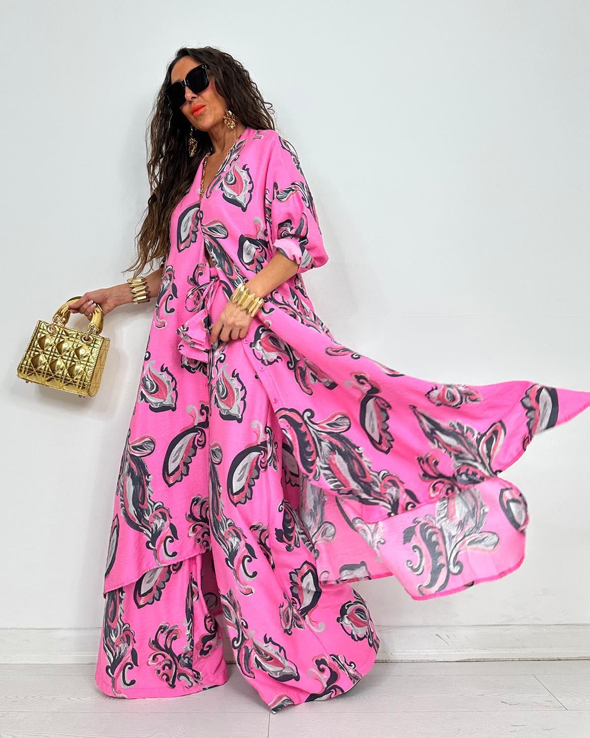 Amalfi Kimono Takım Pembe