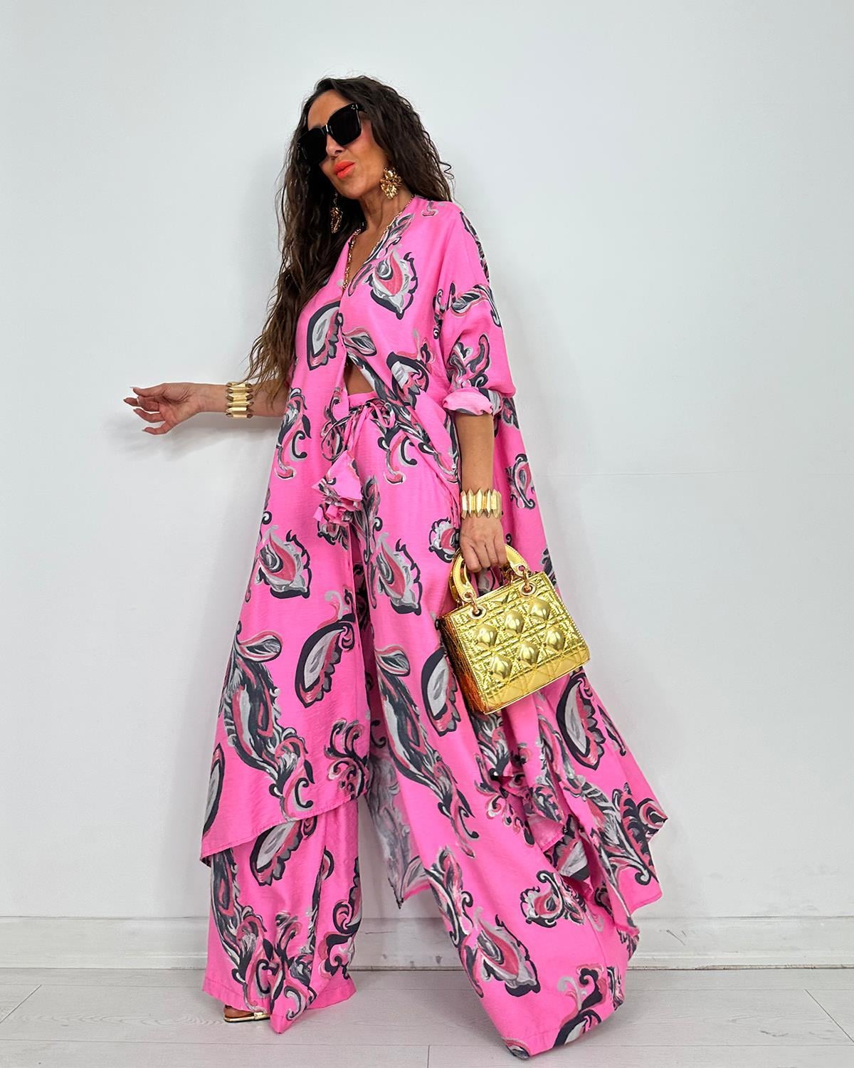 Amalfi Kimono Takım Pembe