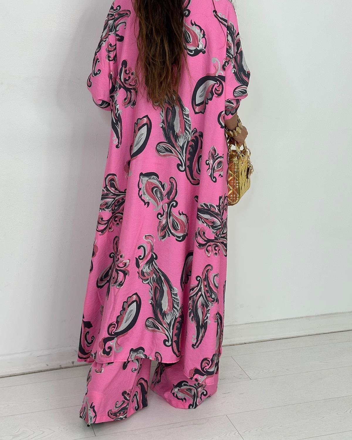 Amalfi Kimono Takım Pembe