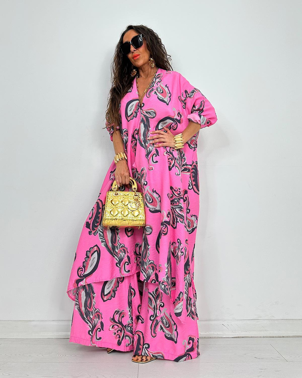 Amalfi Kimono Takım Pembe