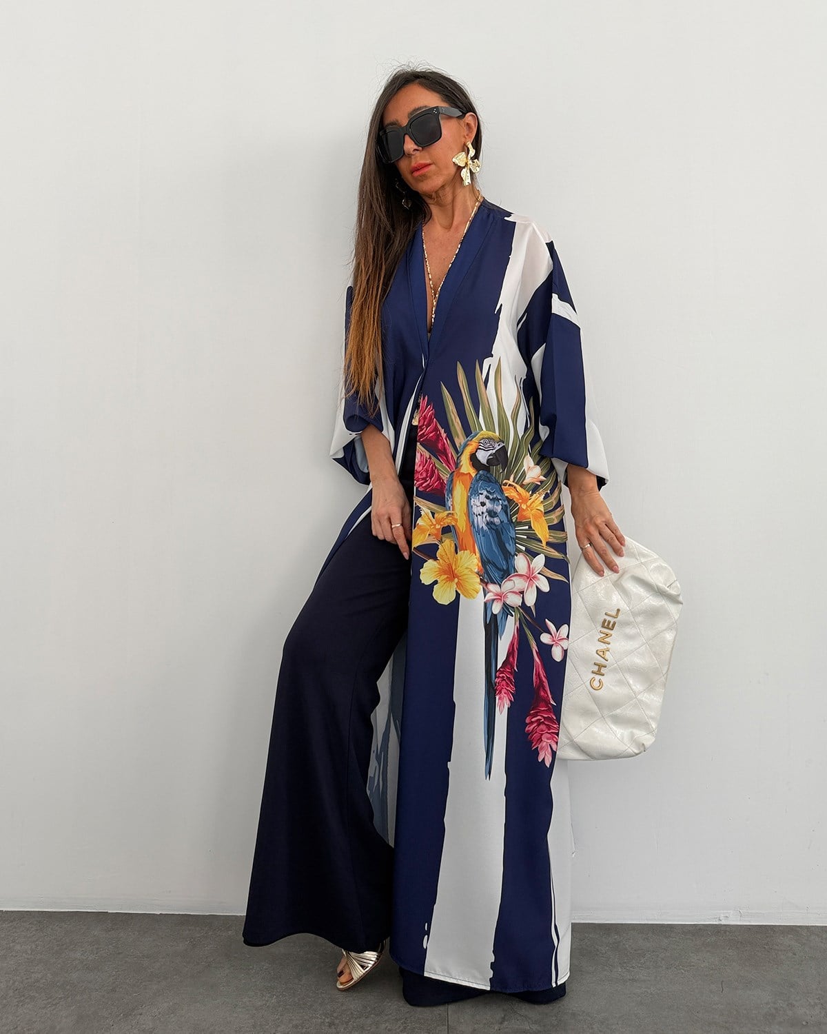 Amore Kimono Papağan Desen