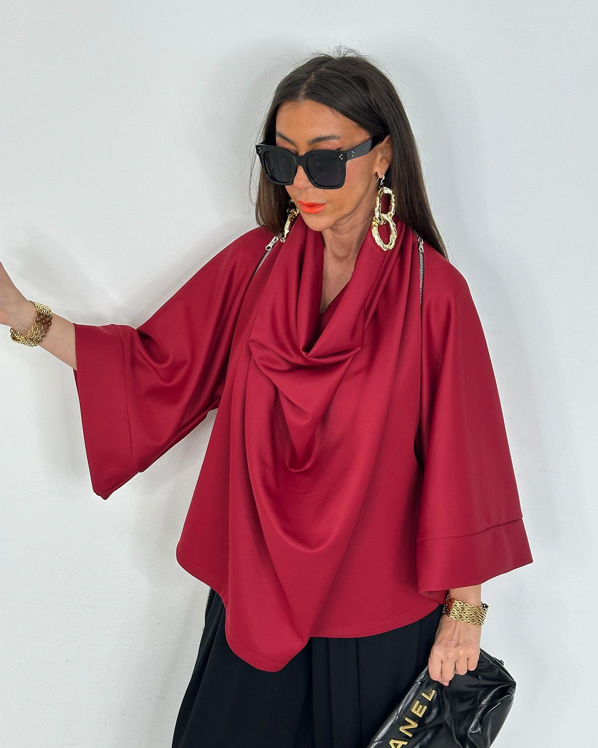 Bella Bluz Bordo (ÖN SİPARİŞ)
