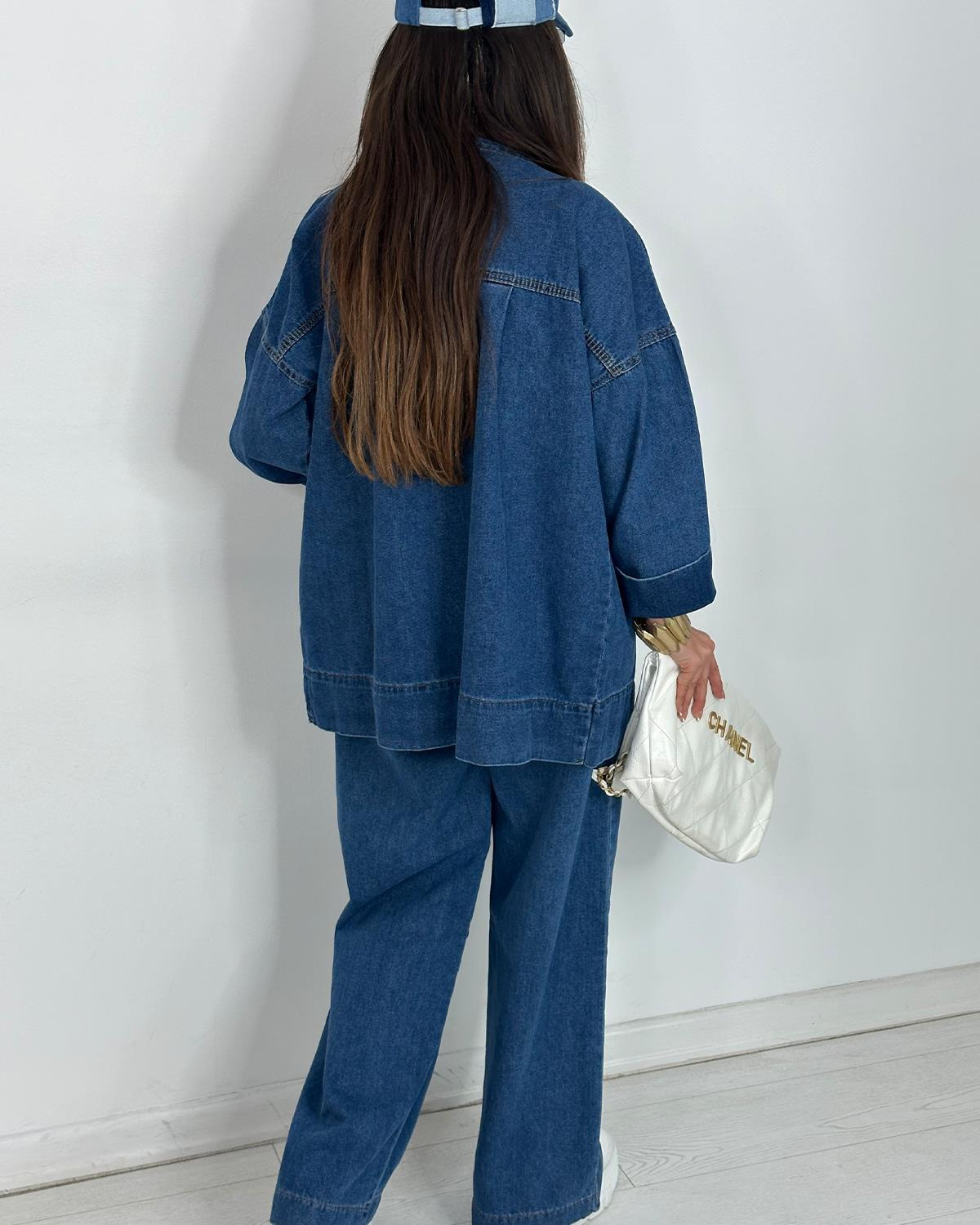 Boleyn Denim Pantalonlu Takım Koyu Mavi