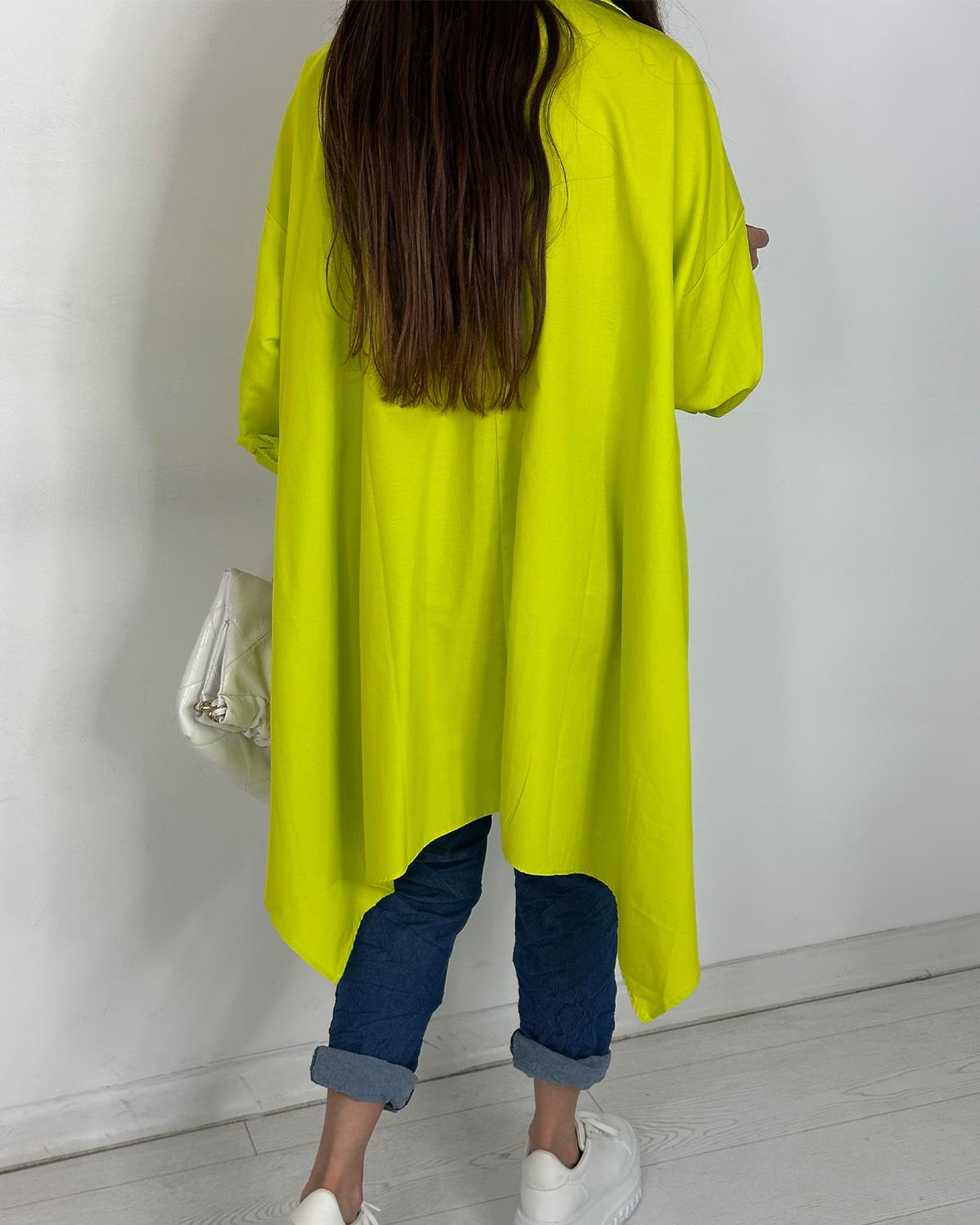 Broşlu Tunik Gömlek Fıstık