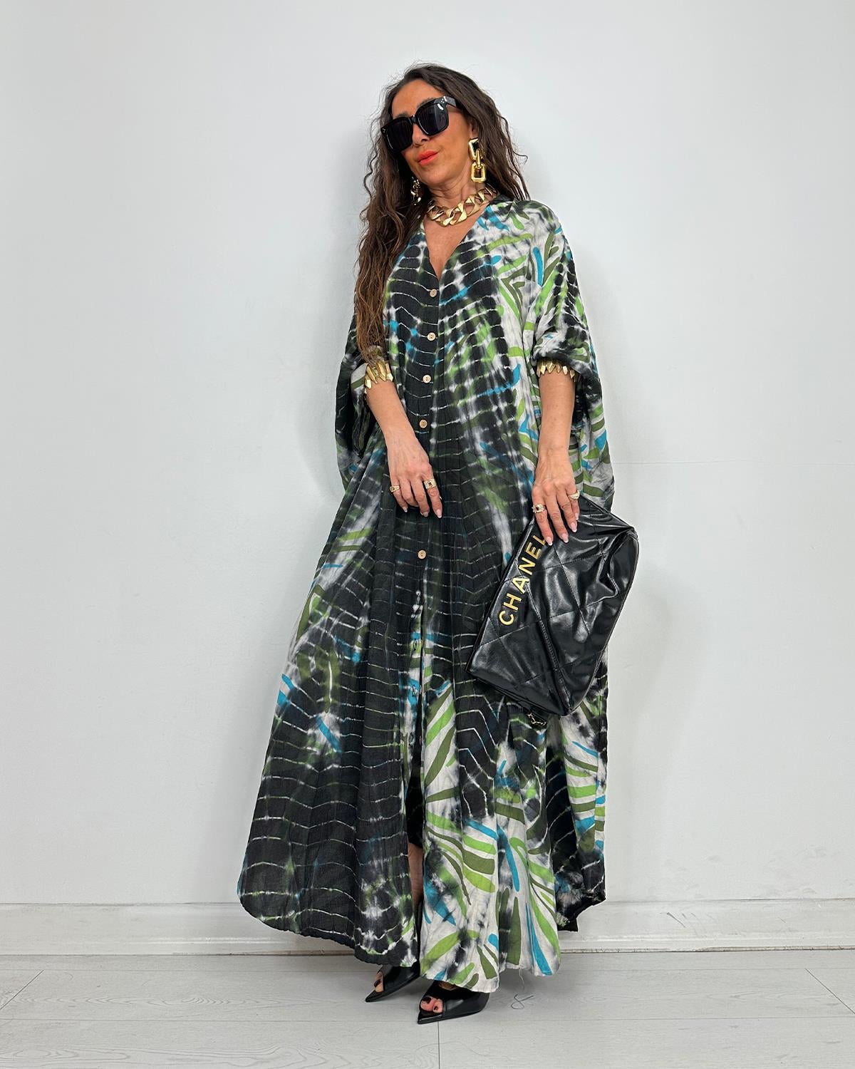 Como Batik Elbise Siyah