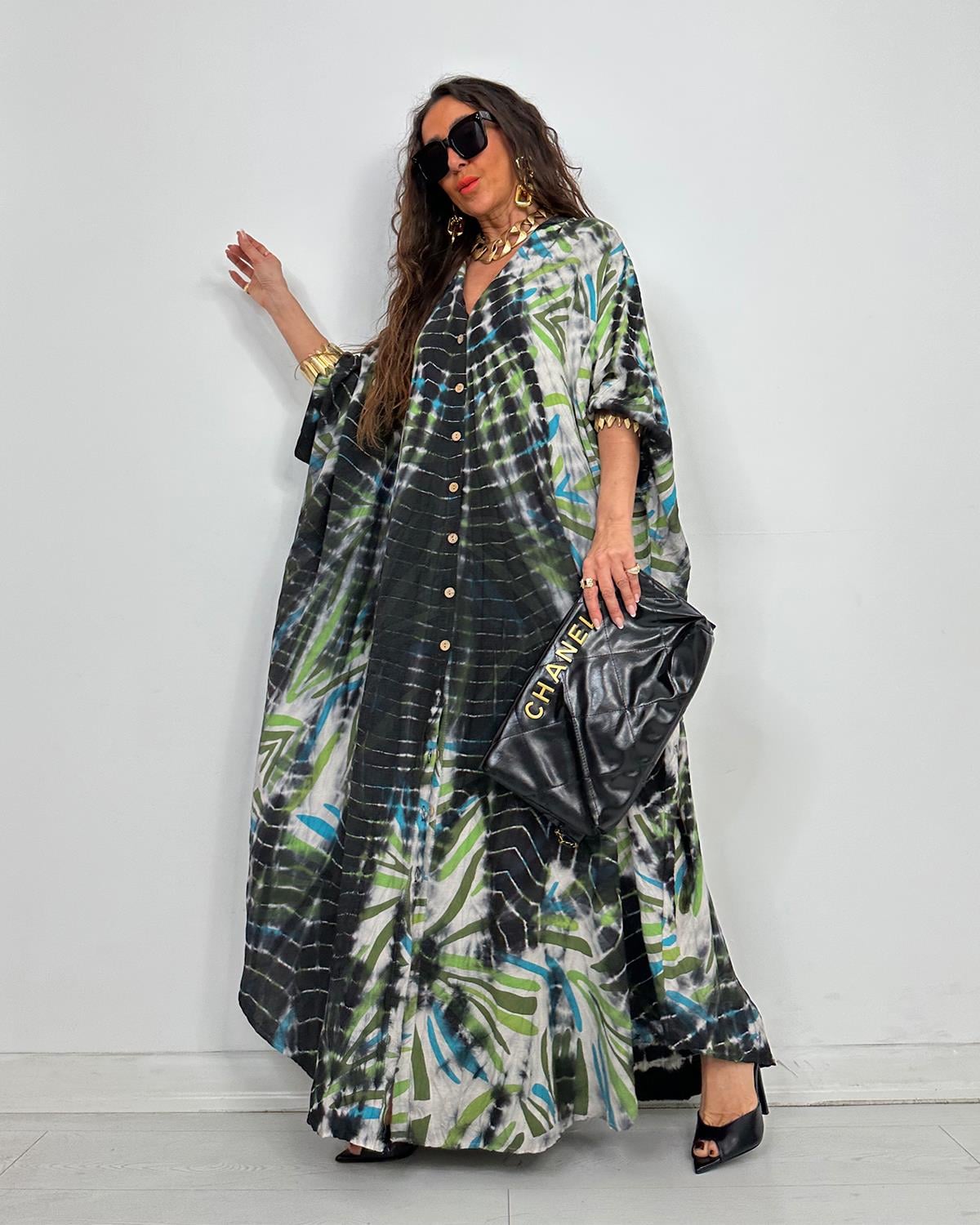 Como Batik Elbise Siyah