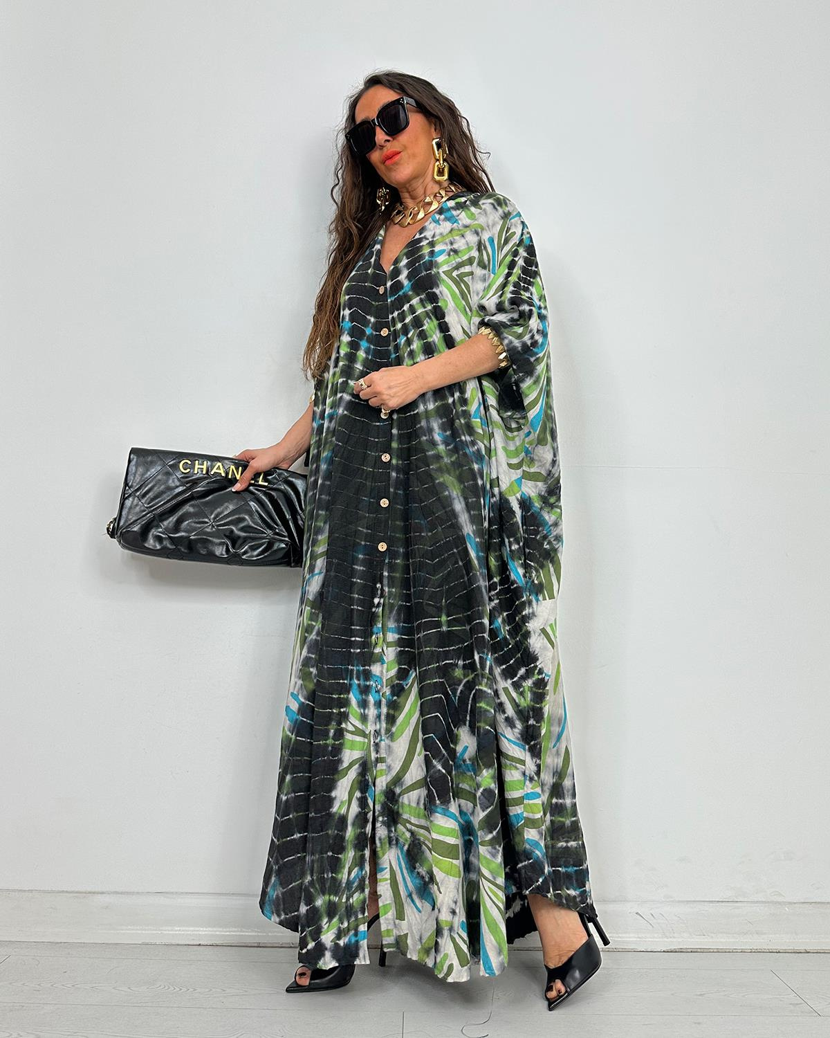 Como Batik Elbise Siyah