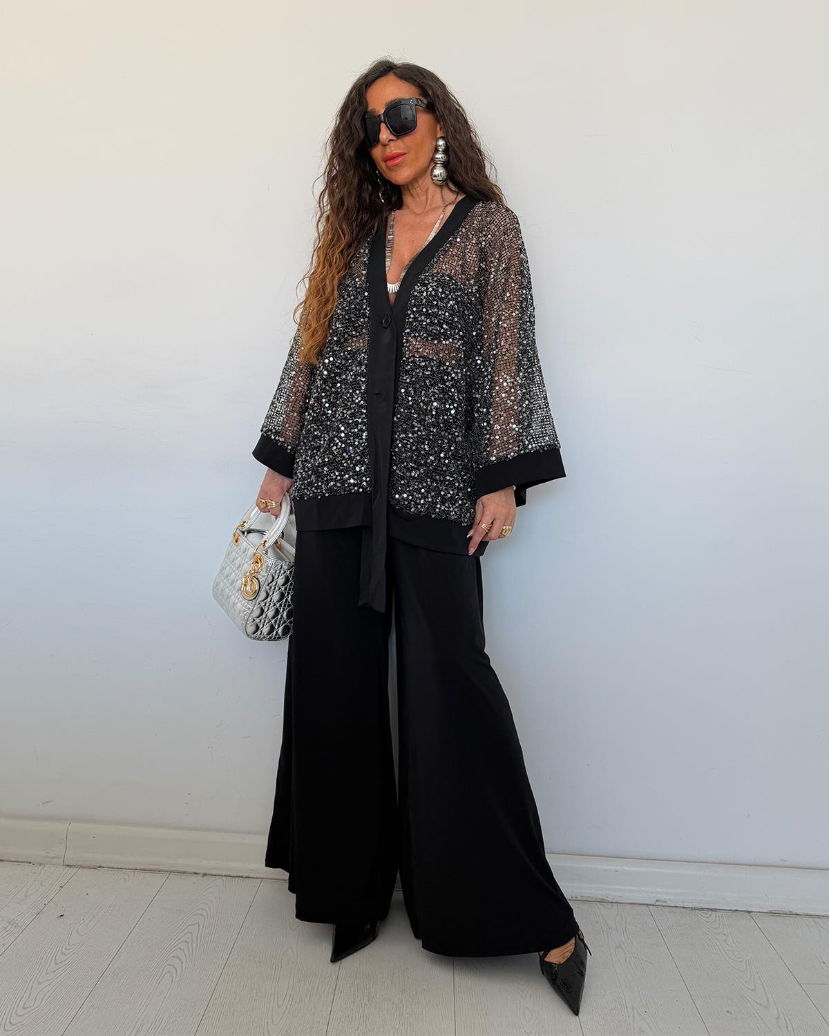 Deny Pullu Takım Siyah