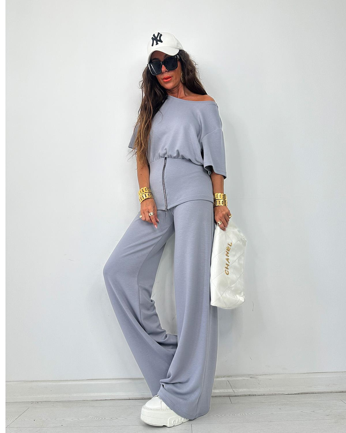 Dolce Fermuarlı Takım Gri