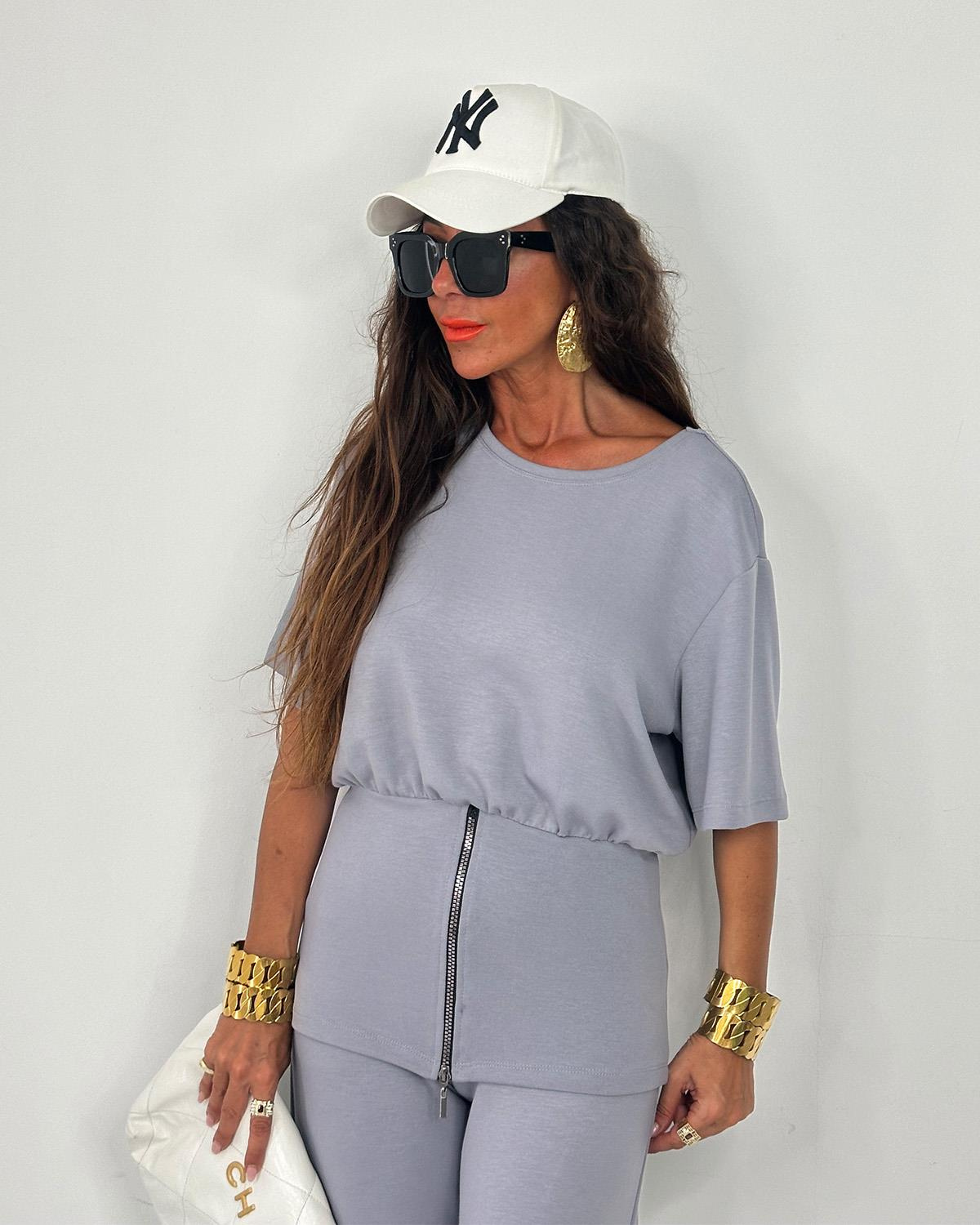 Dolce Fermuarlı Takım Gri