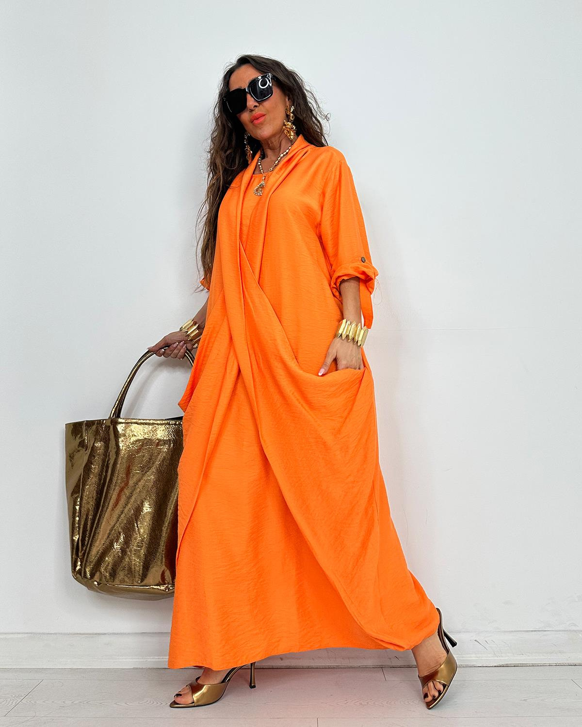 Efsanee Elbise Orange